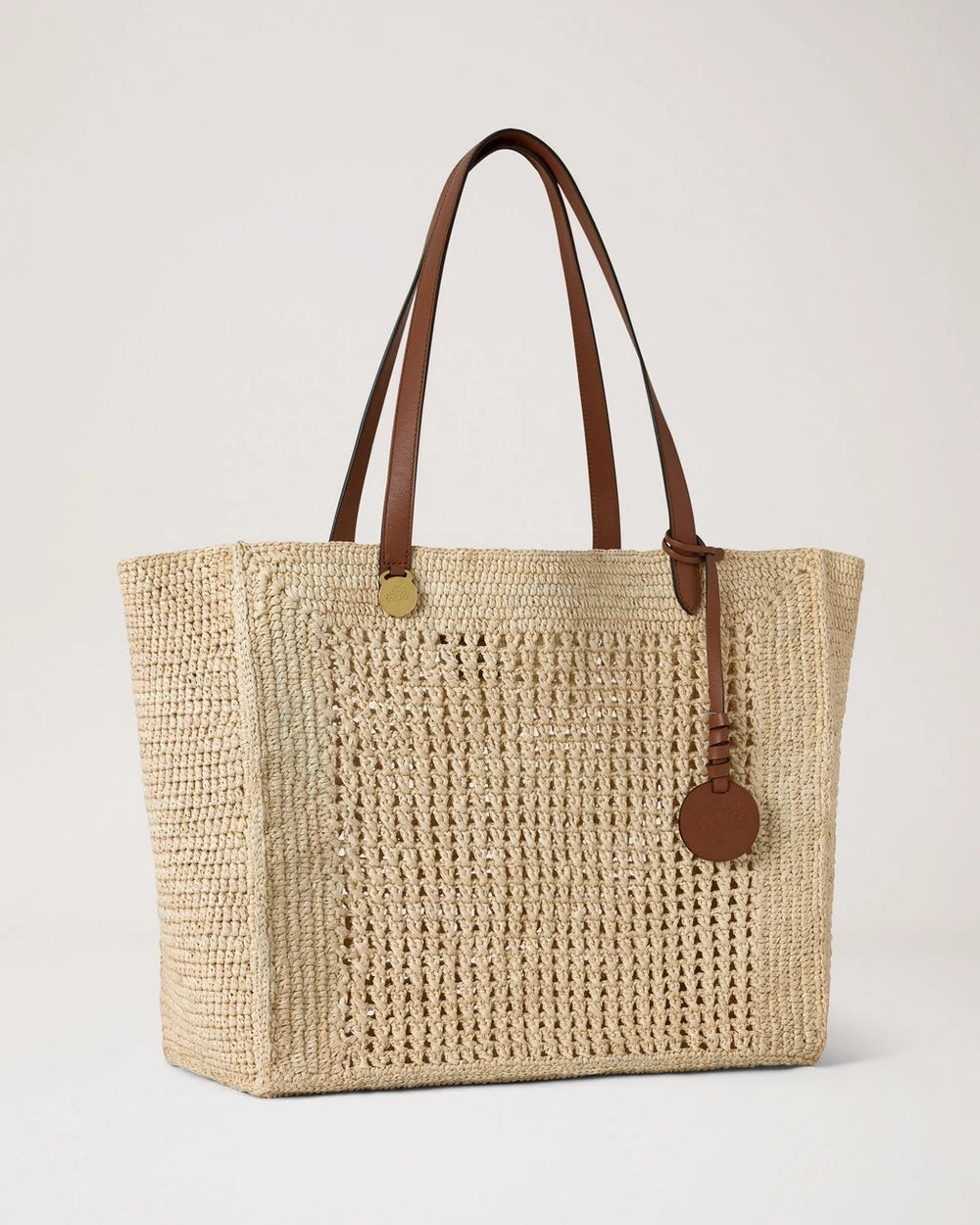 Crochet Tote, Raffia Natural