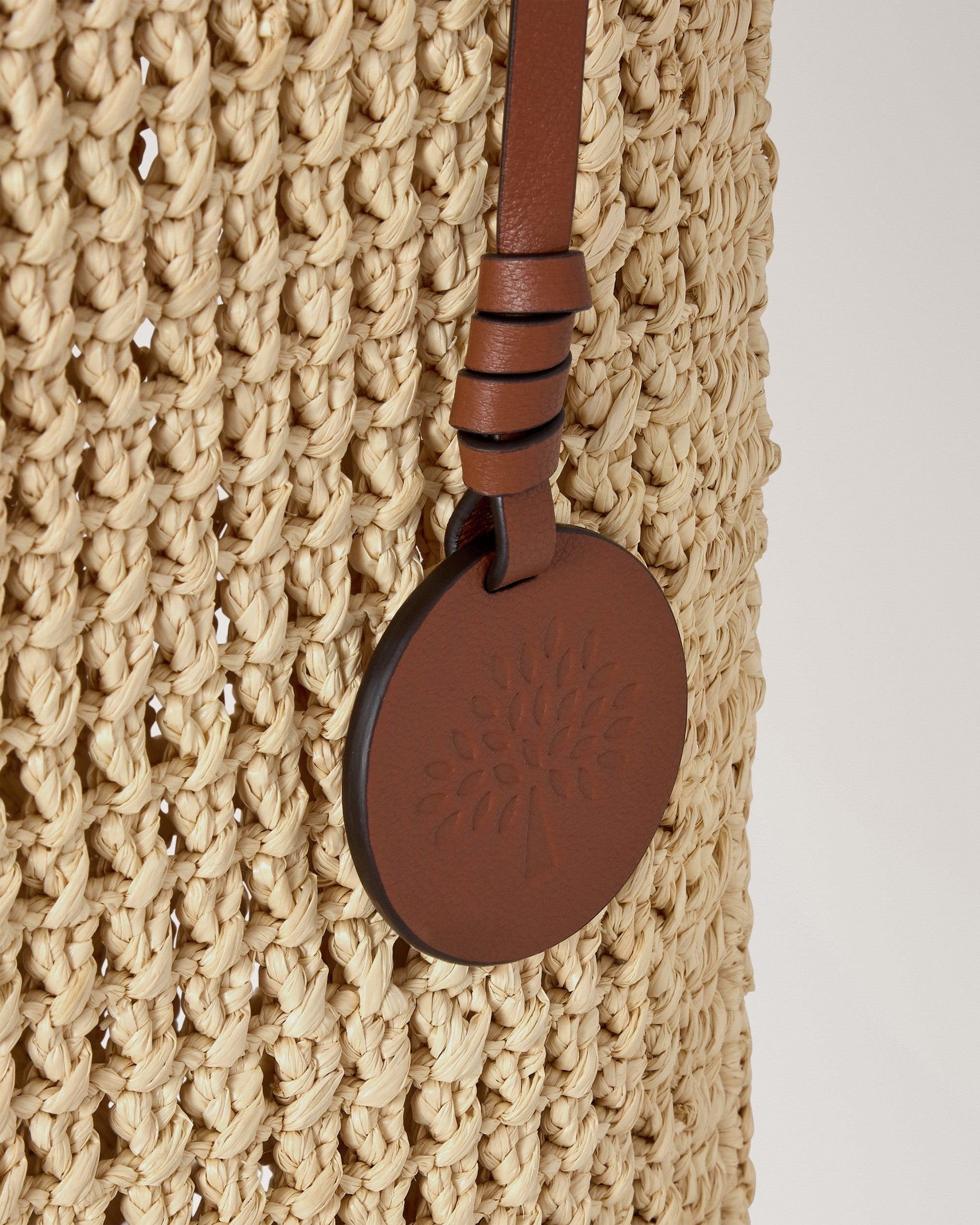 Small Crochet Tote, Natural
