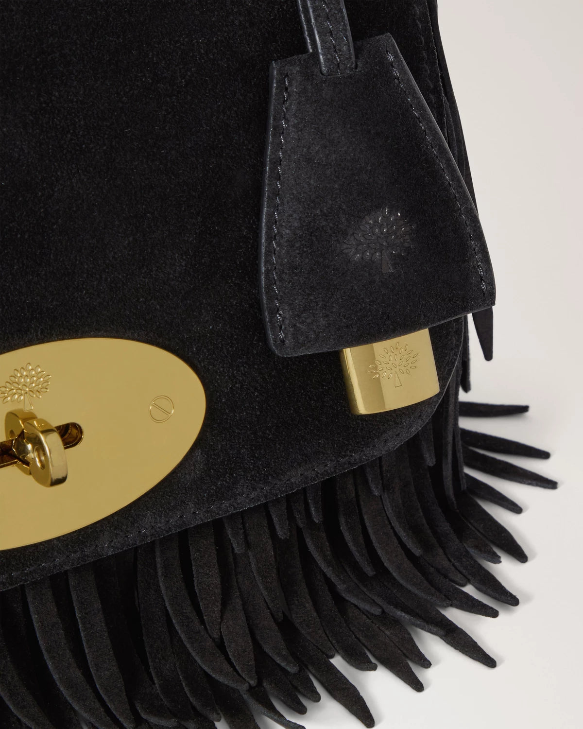 Lily Suede Fringe, Black
