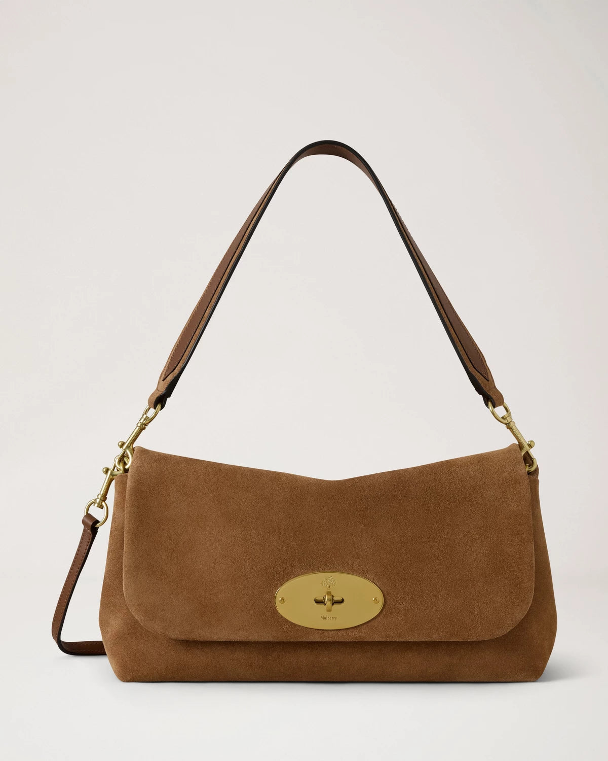 Delilah Flap Bag Wildleder, Vintage Eiche