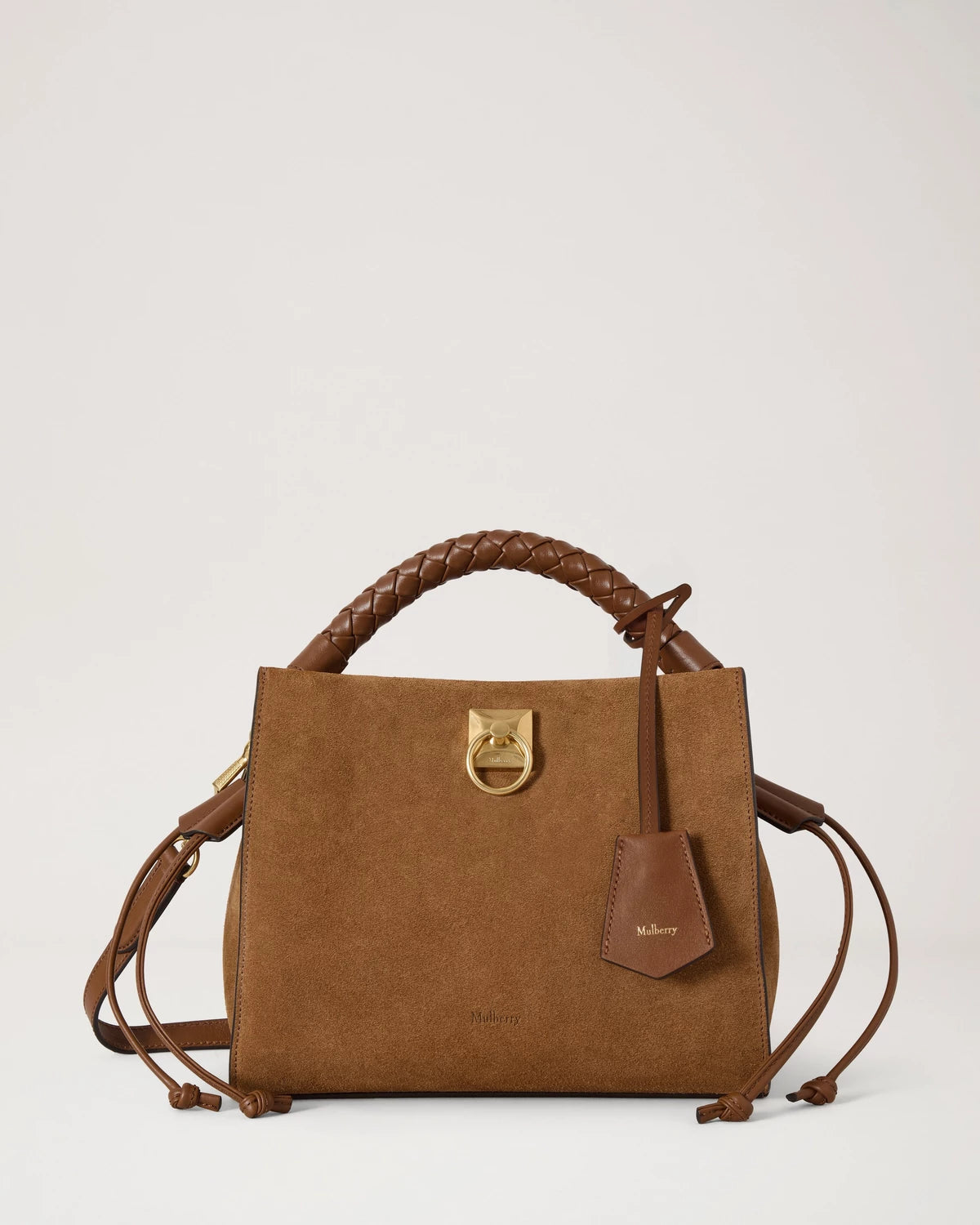 Kleine Iris aus Wildleder, Vintage-Eiche