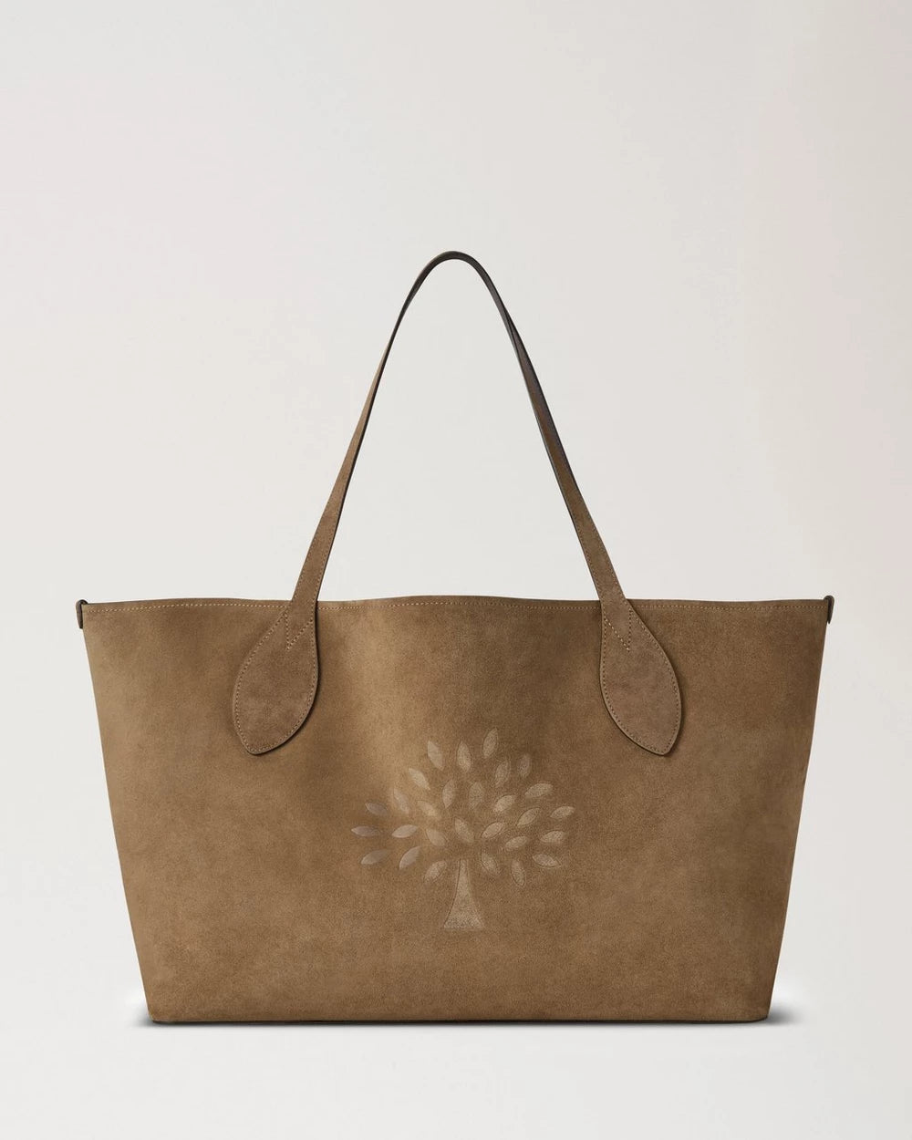 Oversized Suede Tree Tote, Salcombe Sand