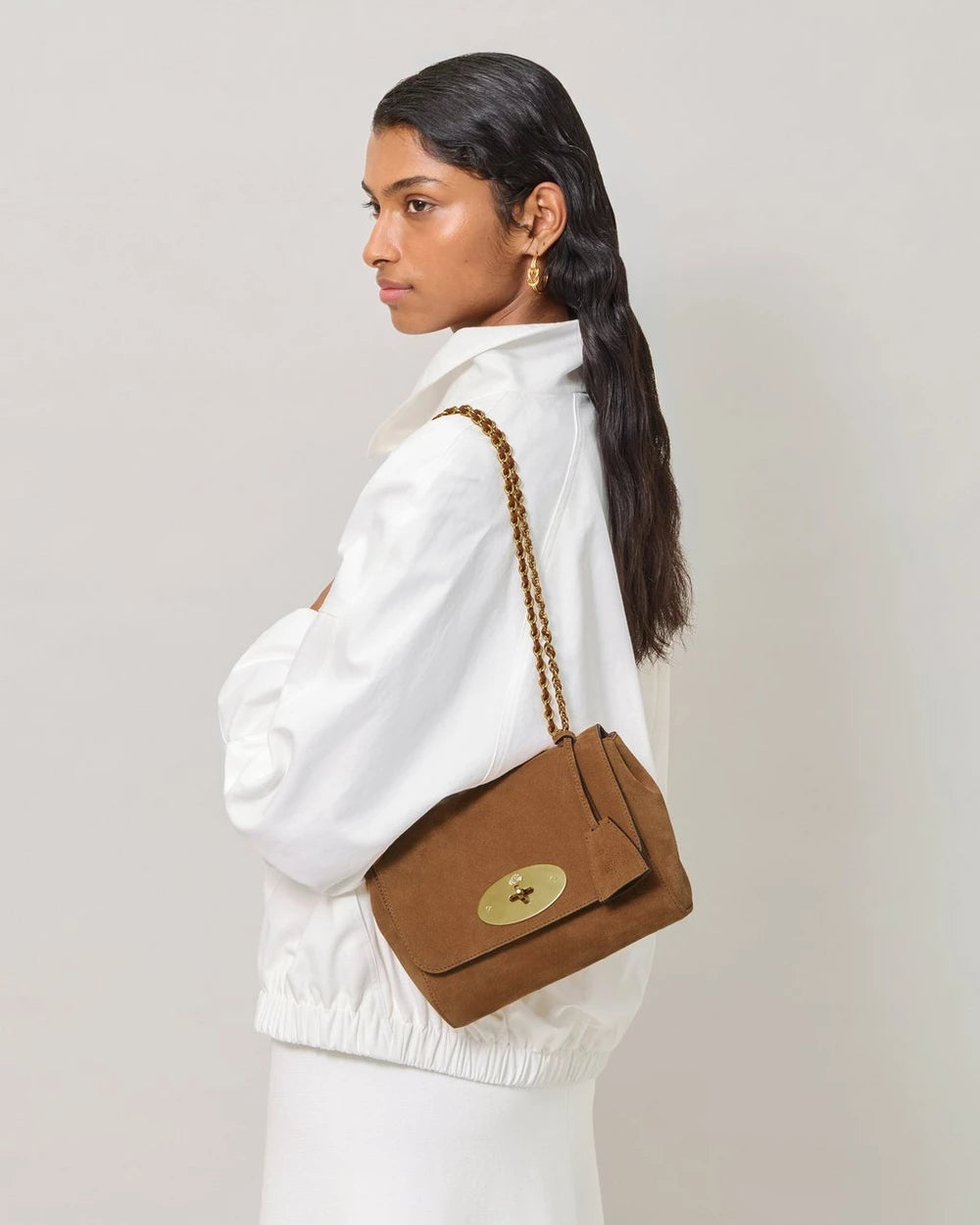Lilie in Wildleder, Vintage-Eiche