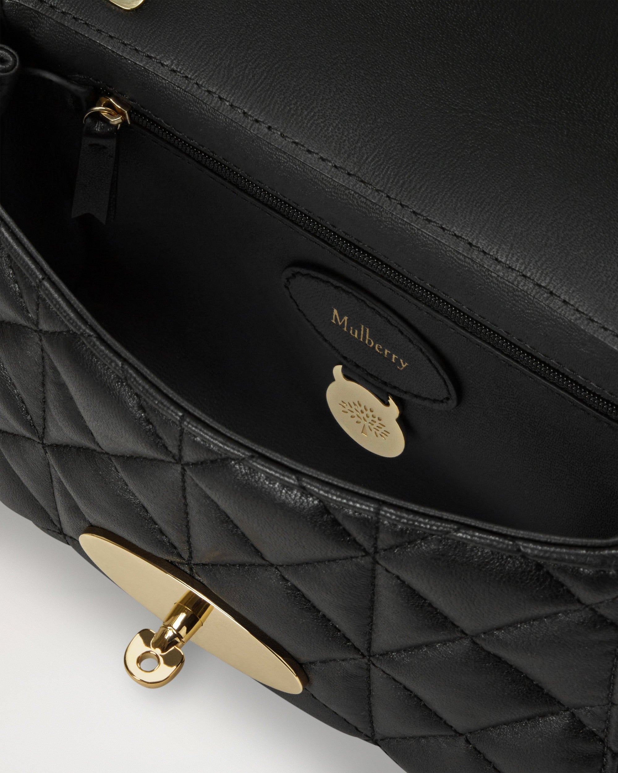 Lily Quilted, Black Nappa