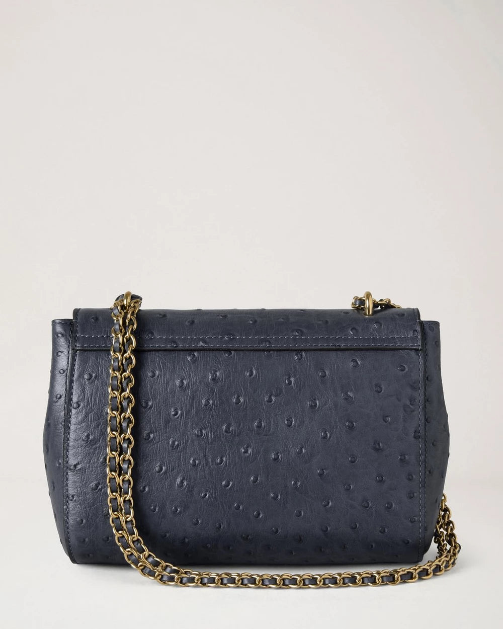 Lily Ostrich Print, Stormy Blue