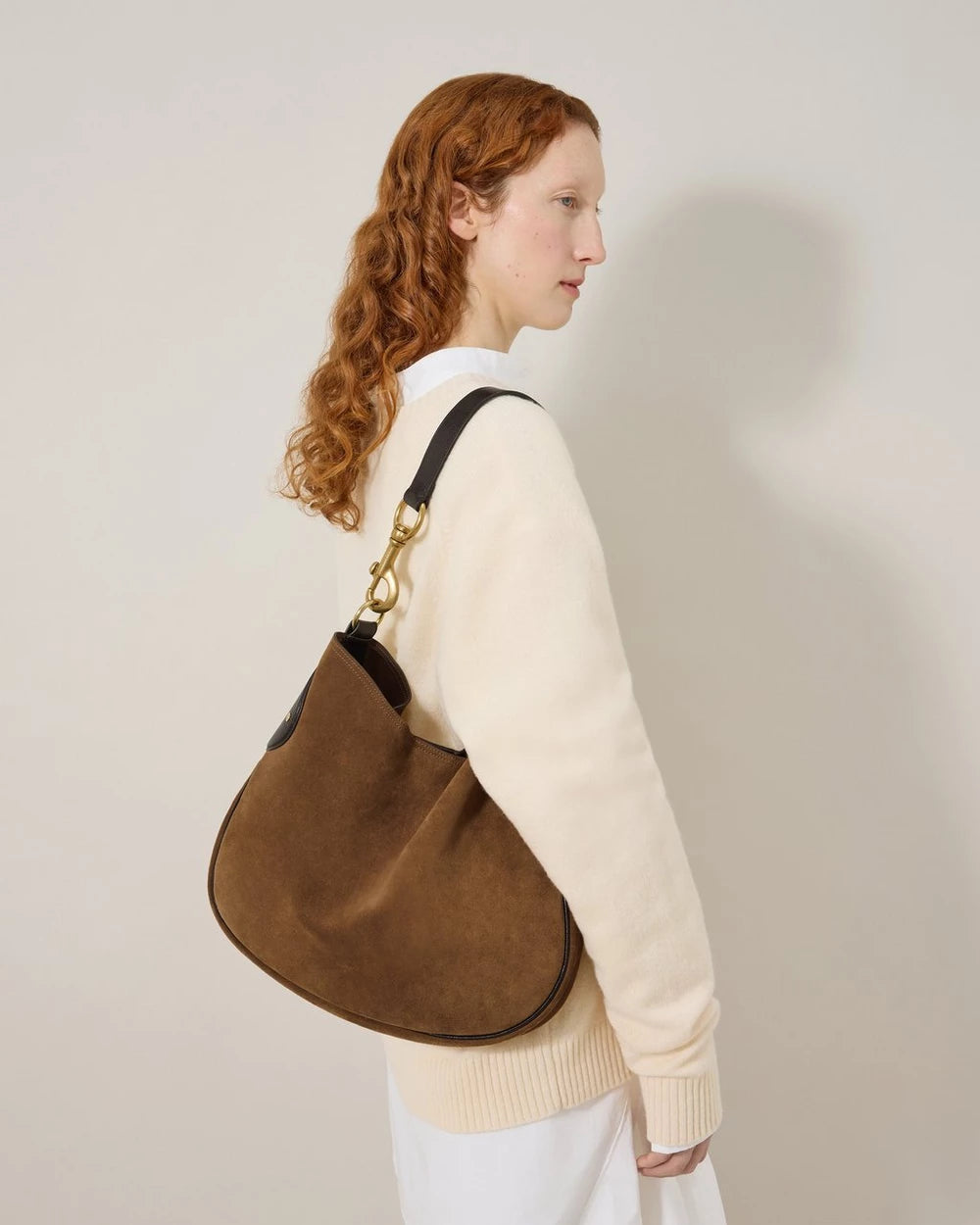Hackney Shoulderbag Suede, Vintage Oak
