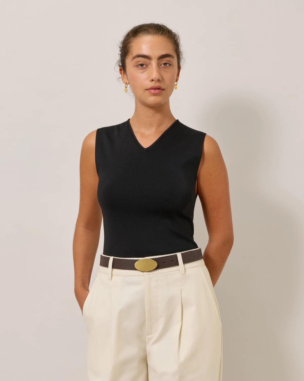 Plaque Belt, Ebony - Black