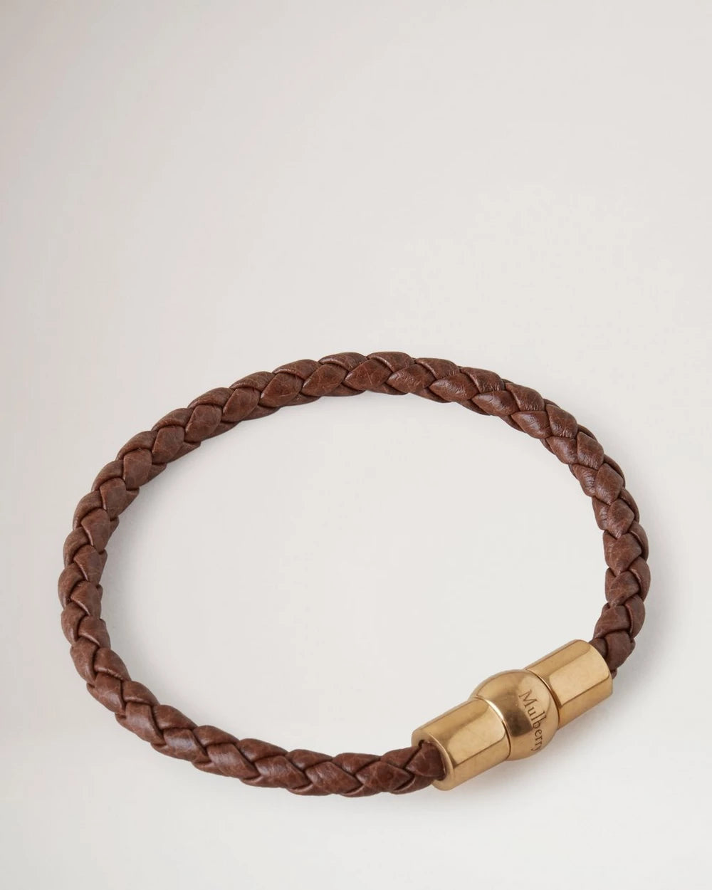 Iris Unisex Woven Leather Bracelet, Oak