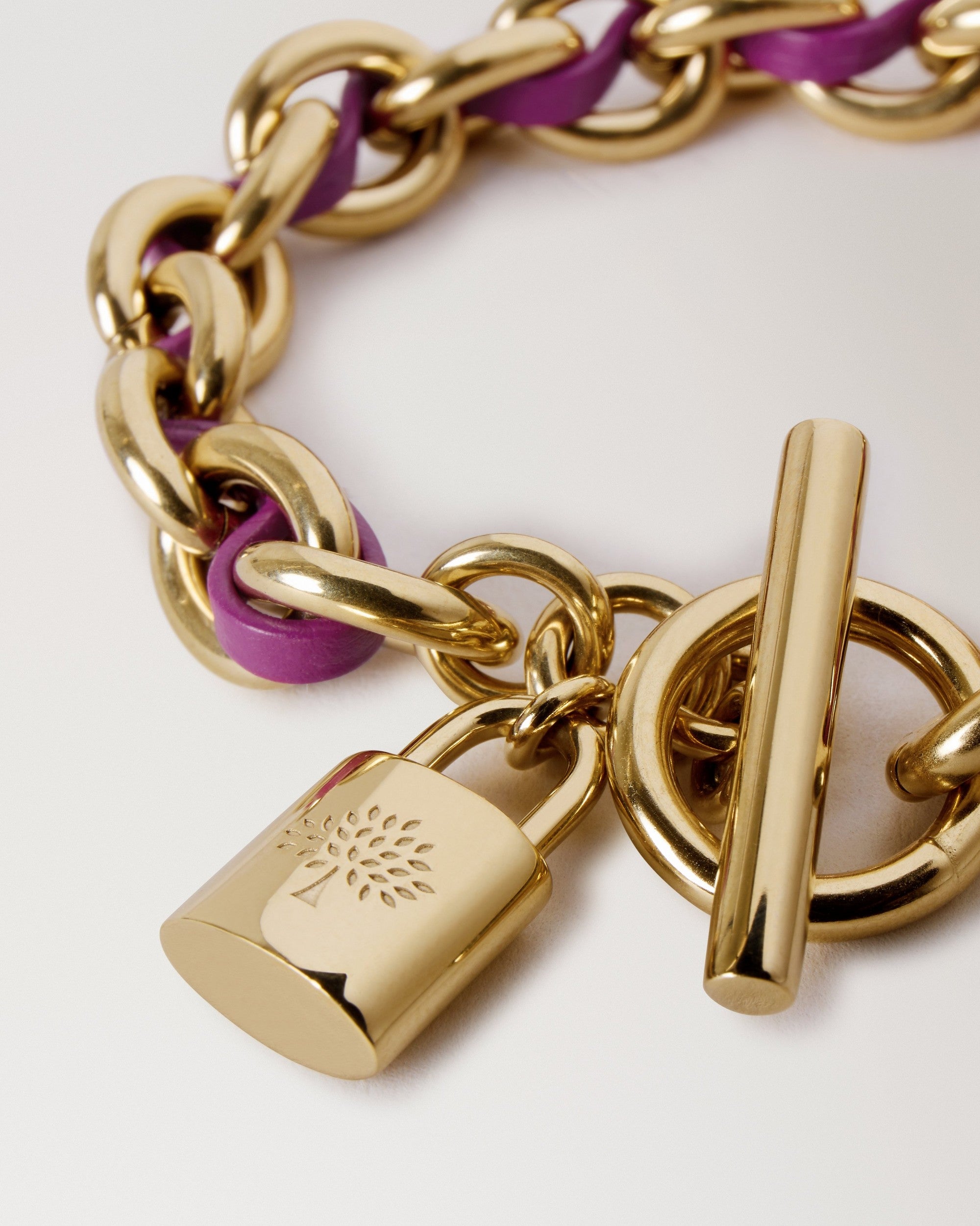 Lily Läderkedjearmband, Orkidéblomma