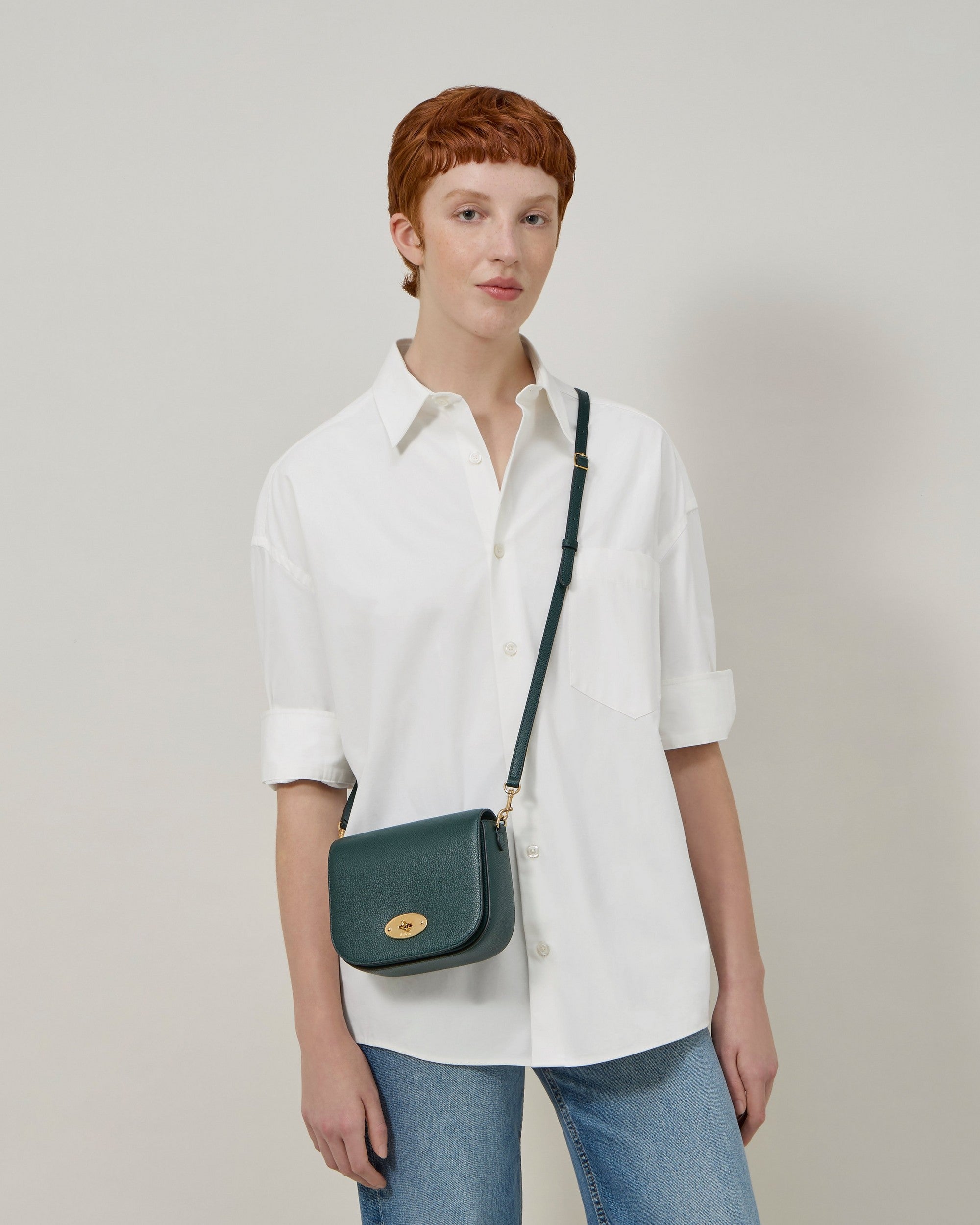 Small Darley Satchel, Mulberry Green