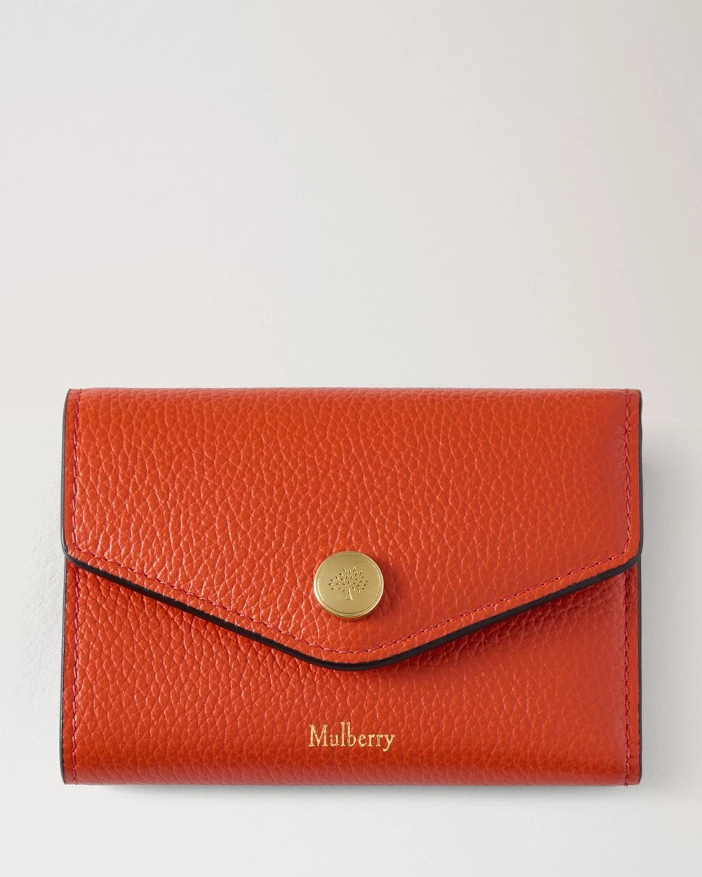 Folded Multi-Card Wallet, Coral Orange