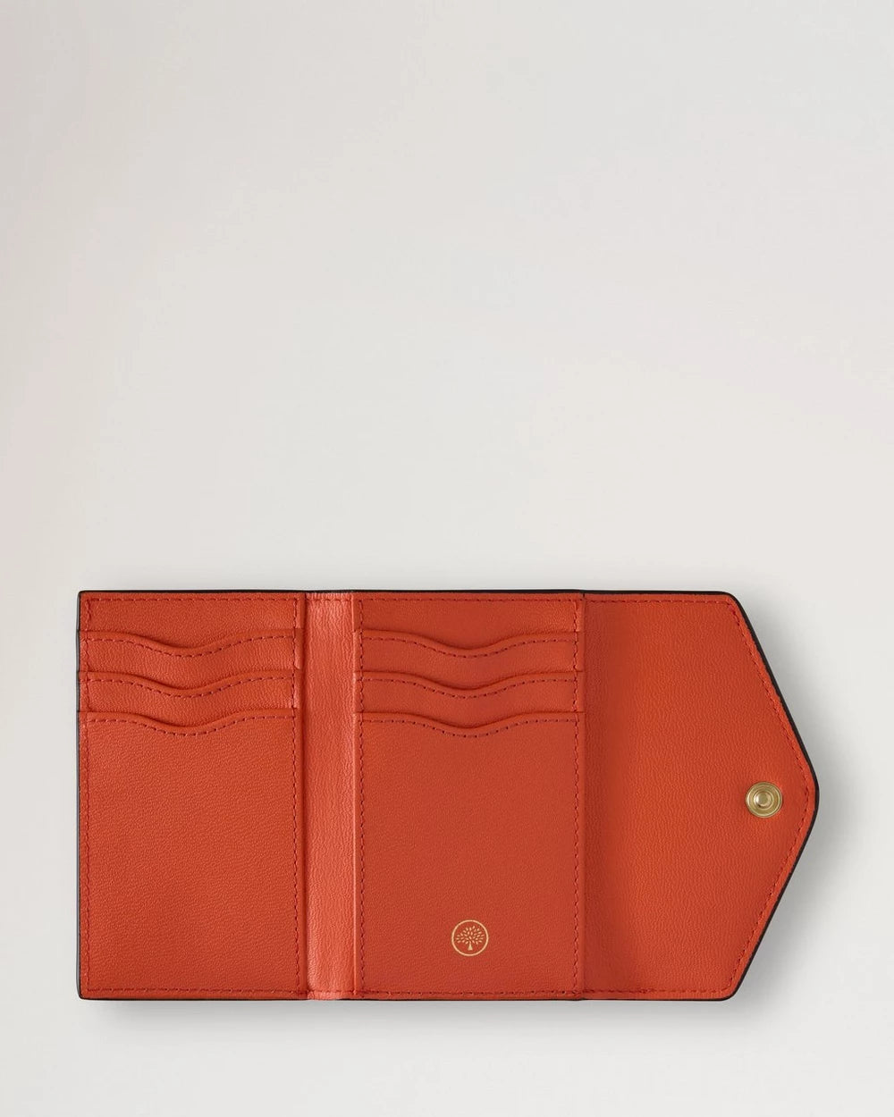 Folded Multi-Card Wallet, Coral Orange