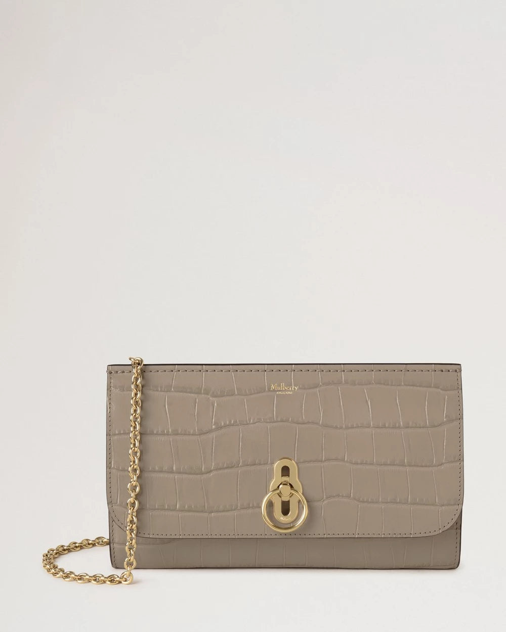 Amberley Clutch, Shiny Small Croc