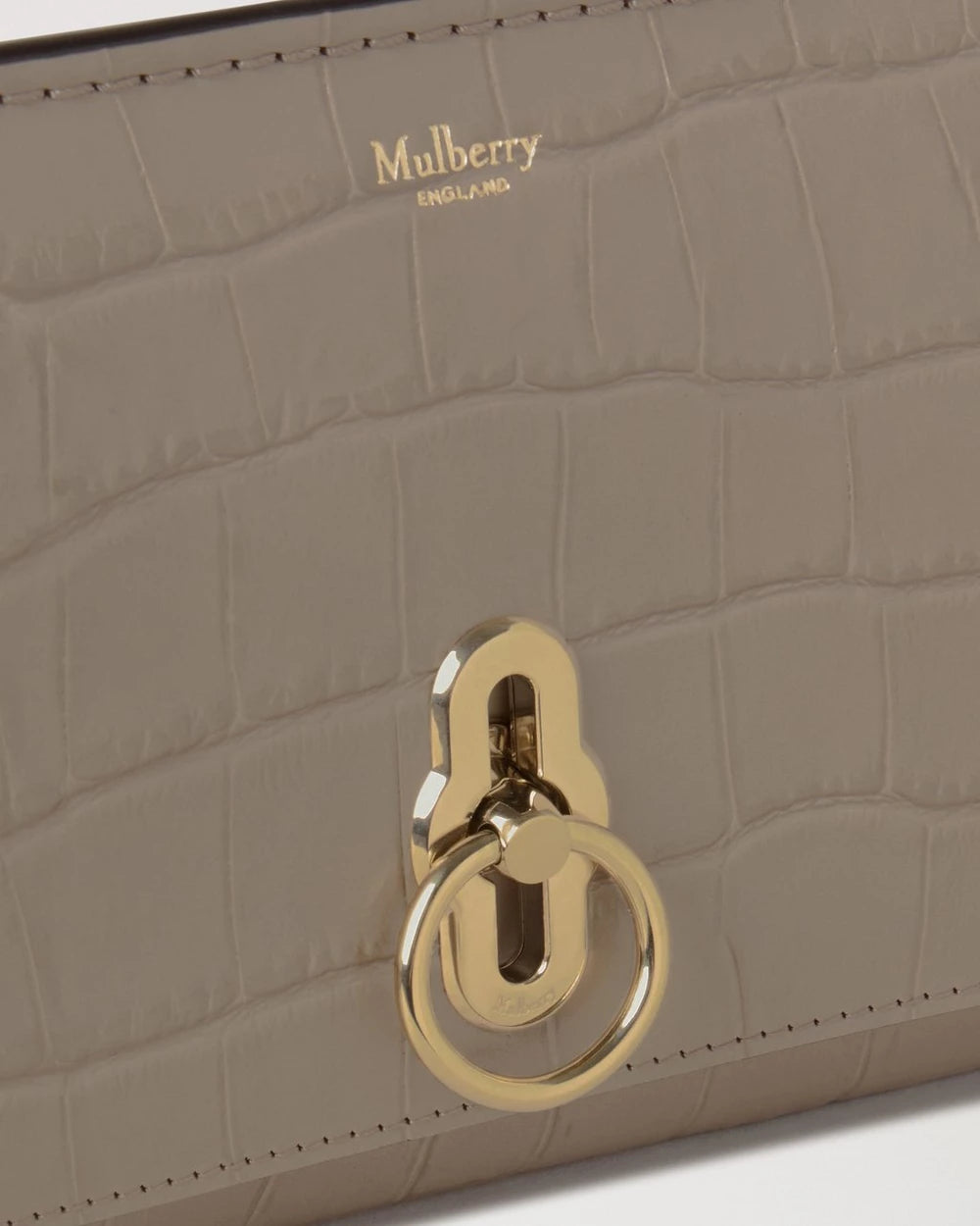 Amberley kuvertväska, glänsande liten krokodil