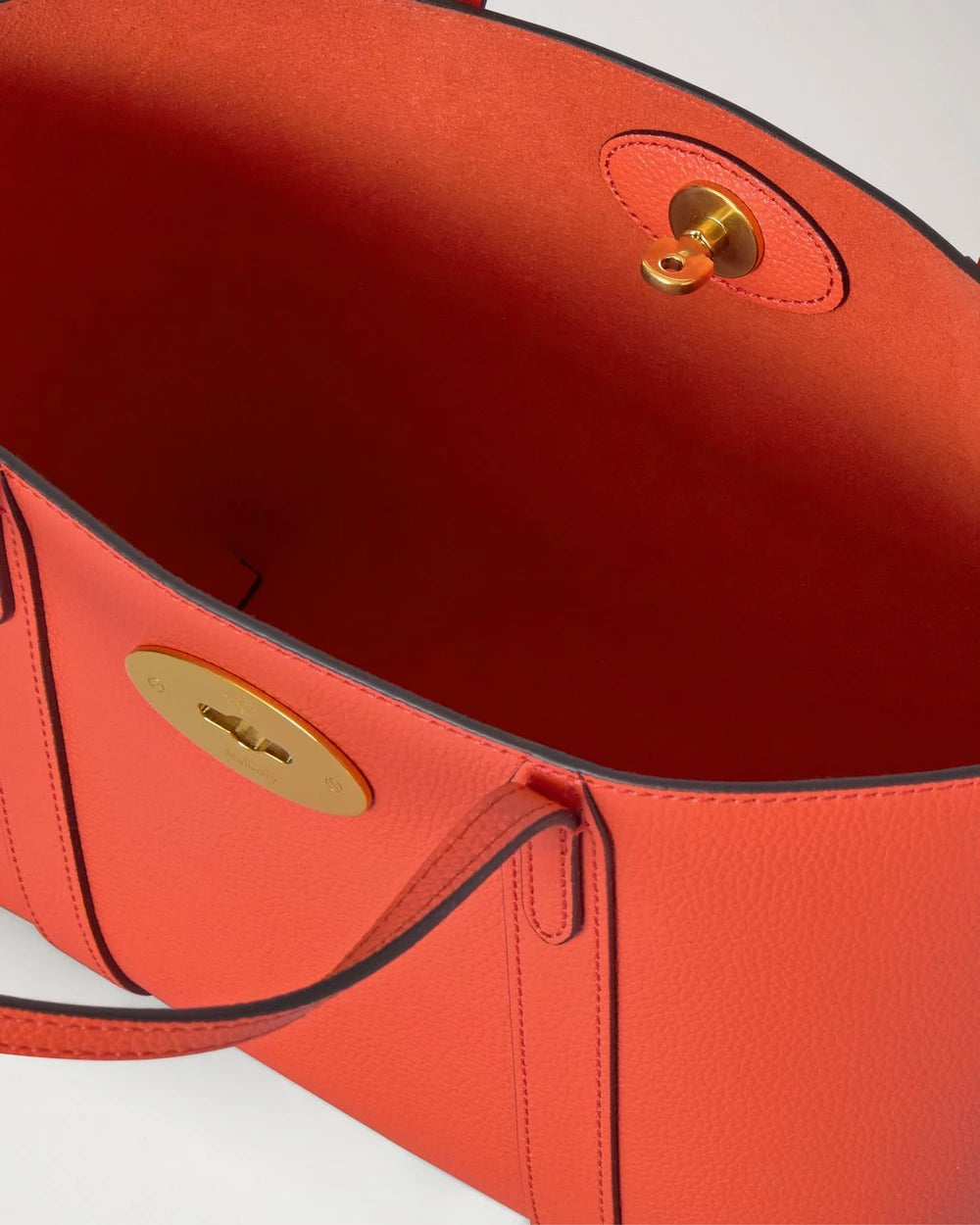 Mini Bayswater Tote, Coral Orange