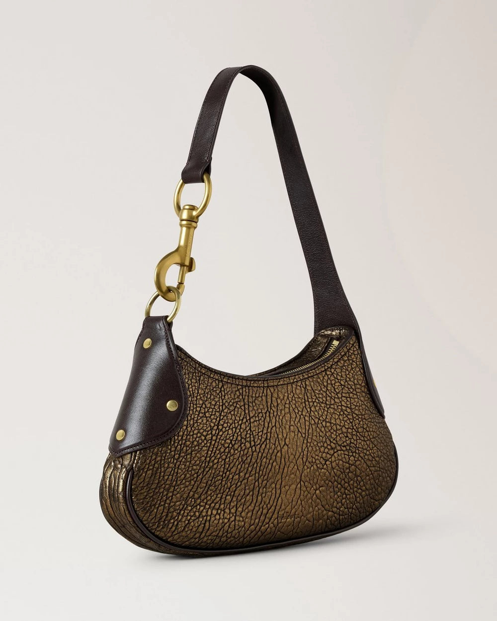 Small Hackney Shoulderbag, Metallic Bronze