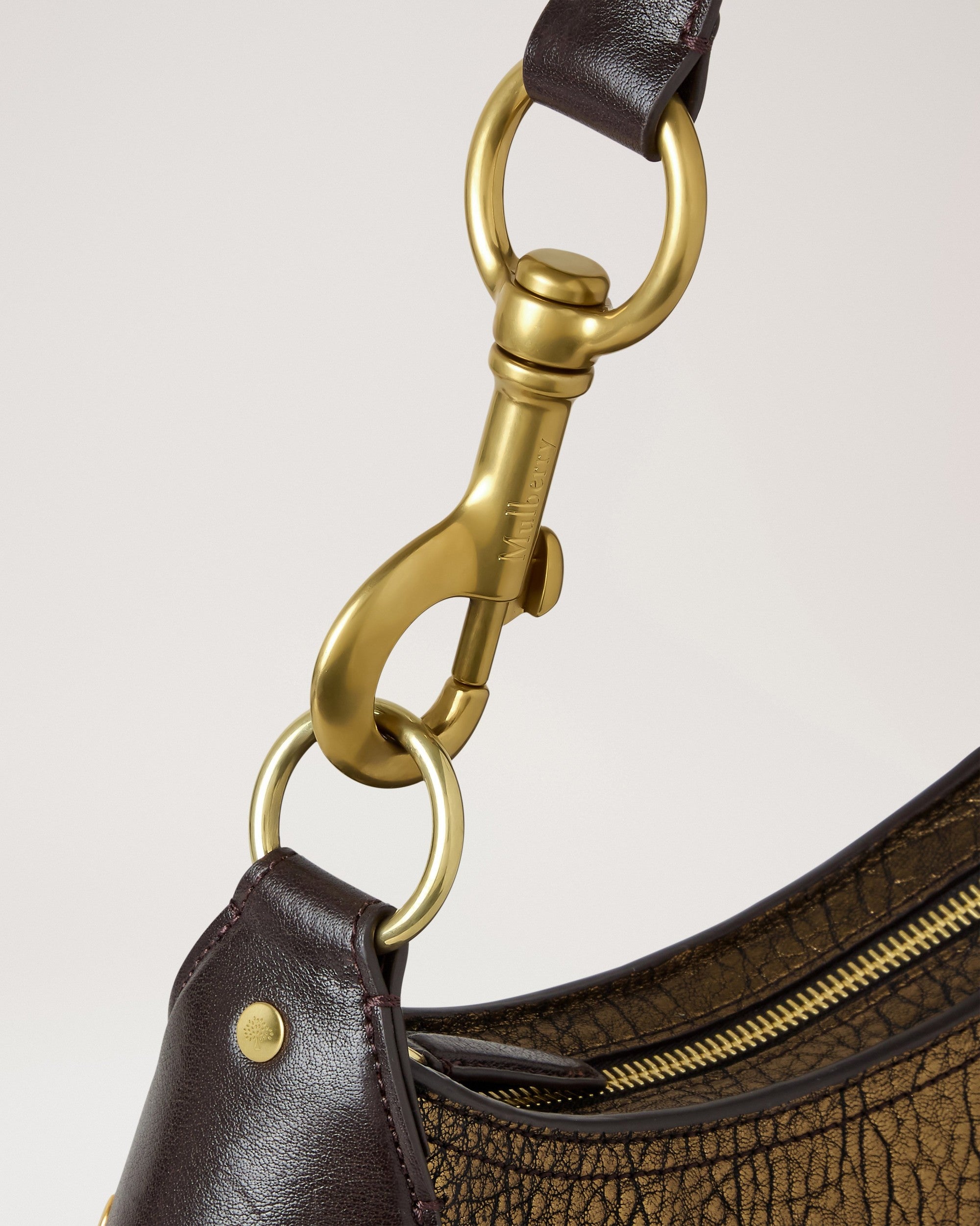 Small Hackney Shoulderbag, Metallic Bronze