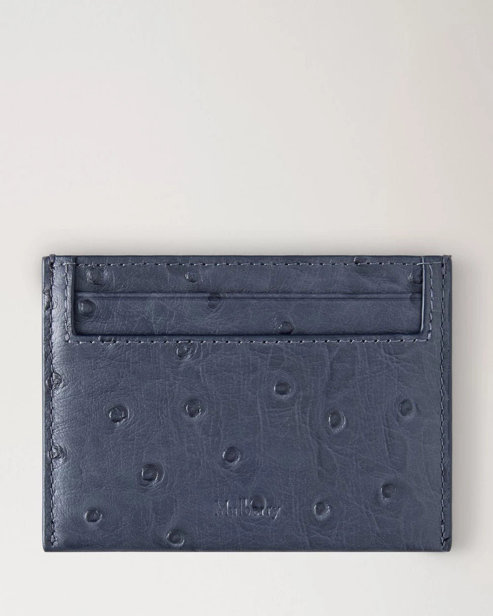 Continental Credit Card Slip Ostrich, Stormy Blue