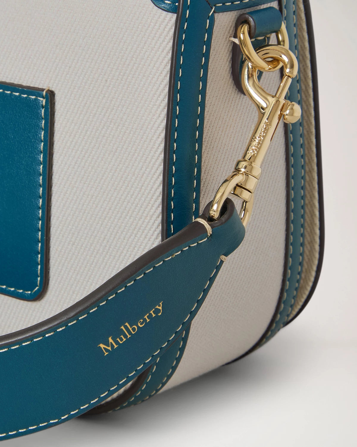 Small Darley Satchel Natural & Out of the Blue Canvas