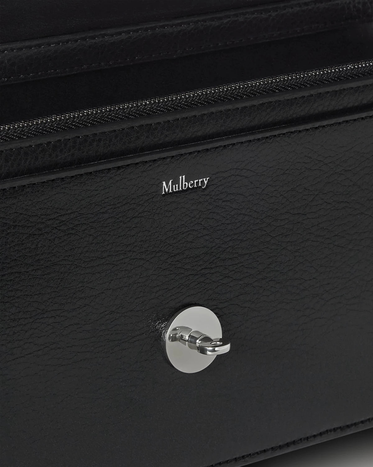 Darley Clutch, schwarzes Hochglanzleder