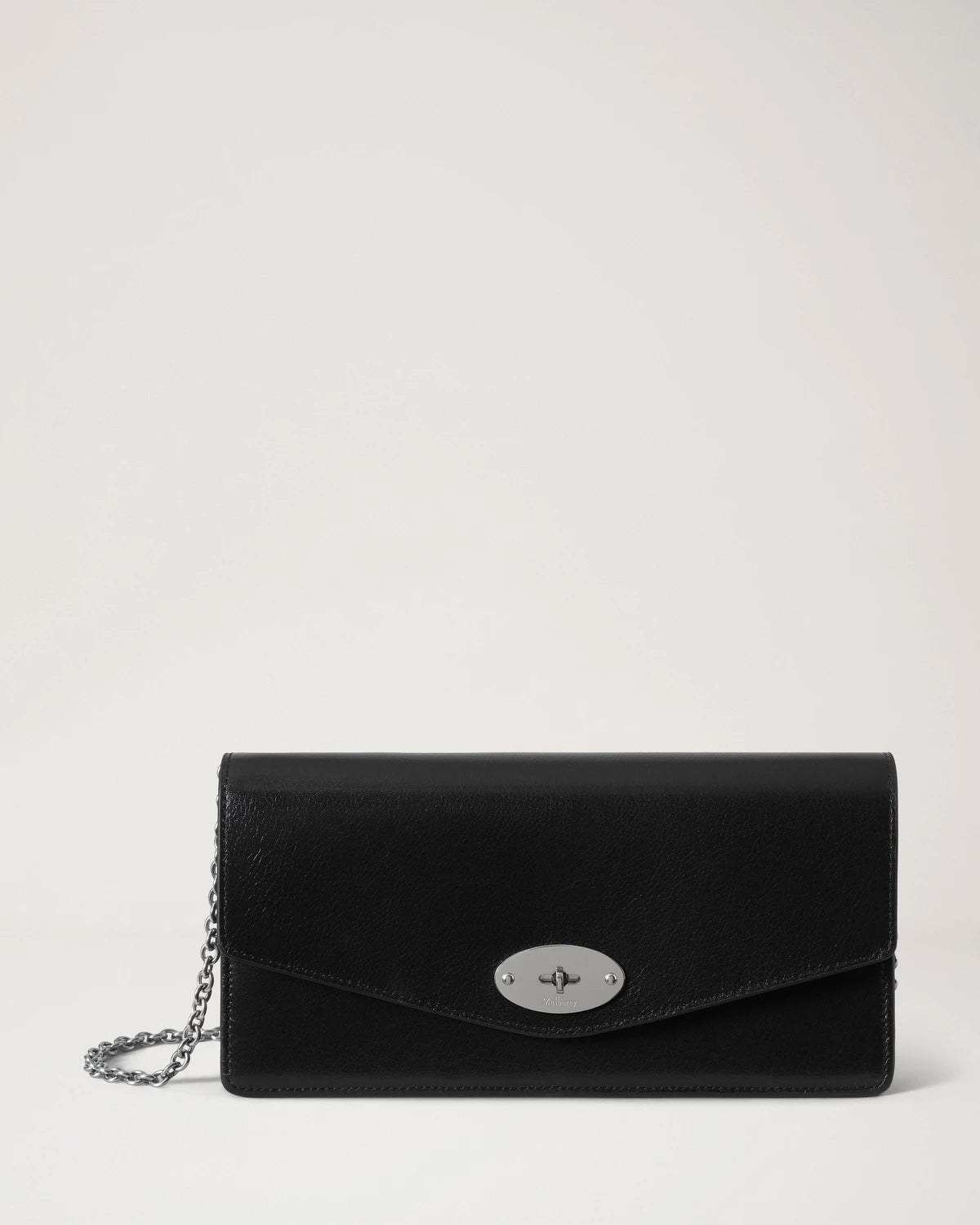 Darley Clutch, schwarzes Hochglanzleder