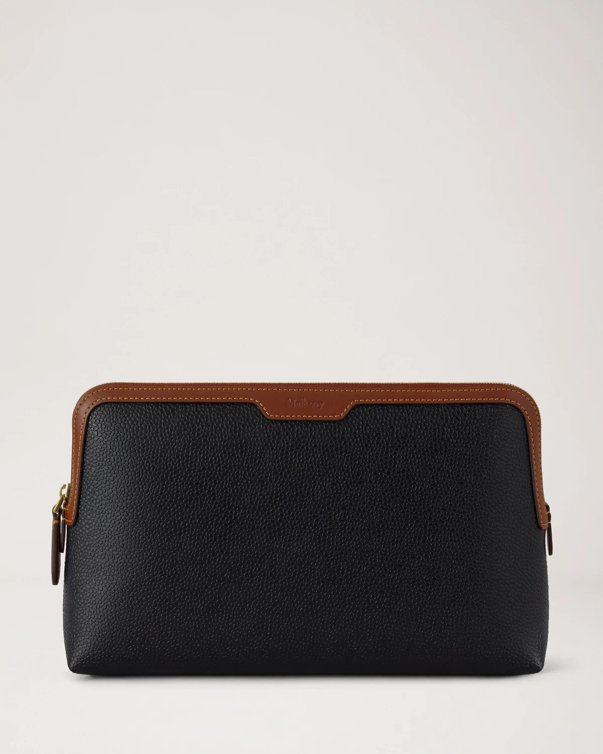 Medium Cosmetic Pouch, Black - Cognac