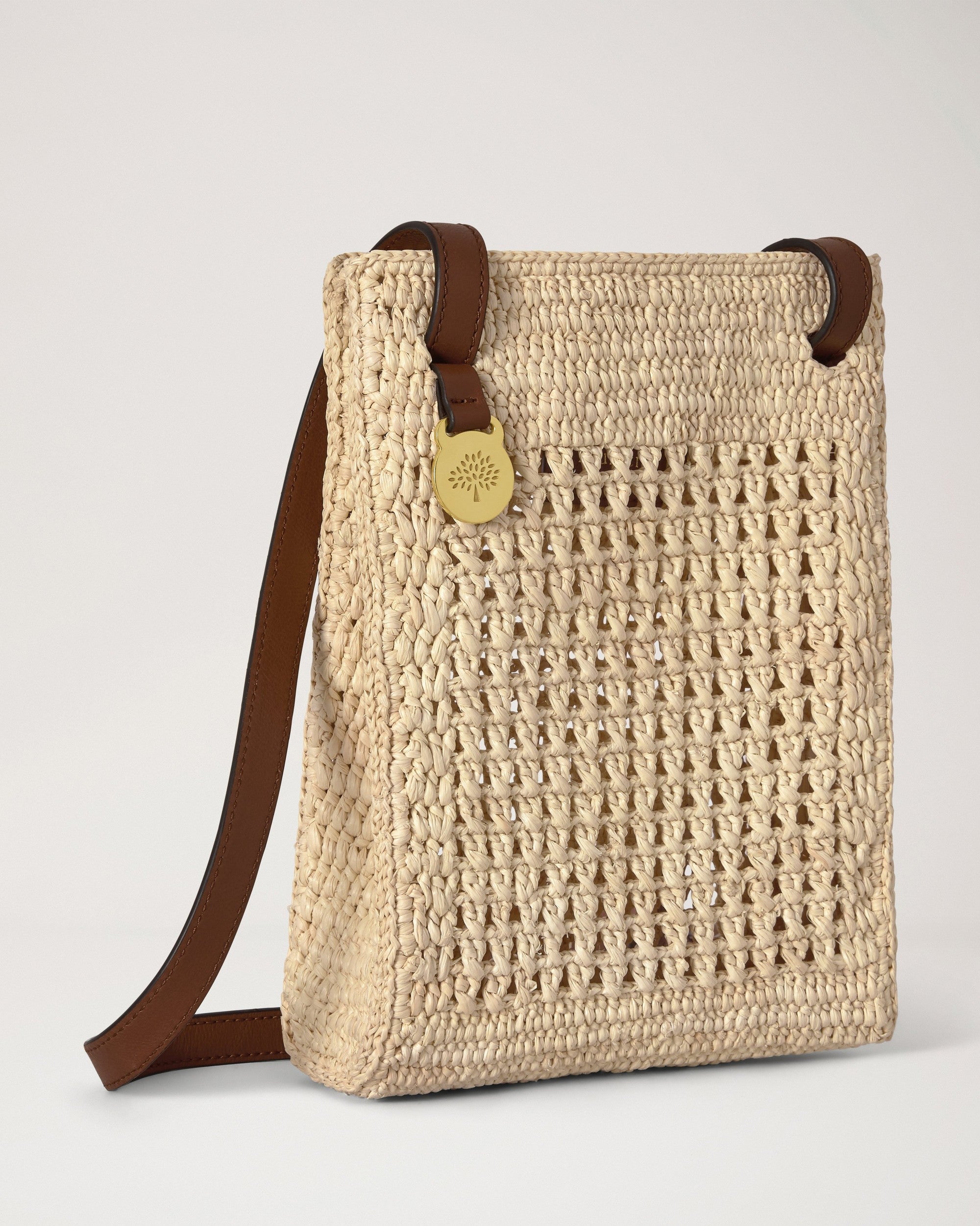 Crochet Crossbody Bag, Natural