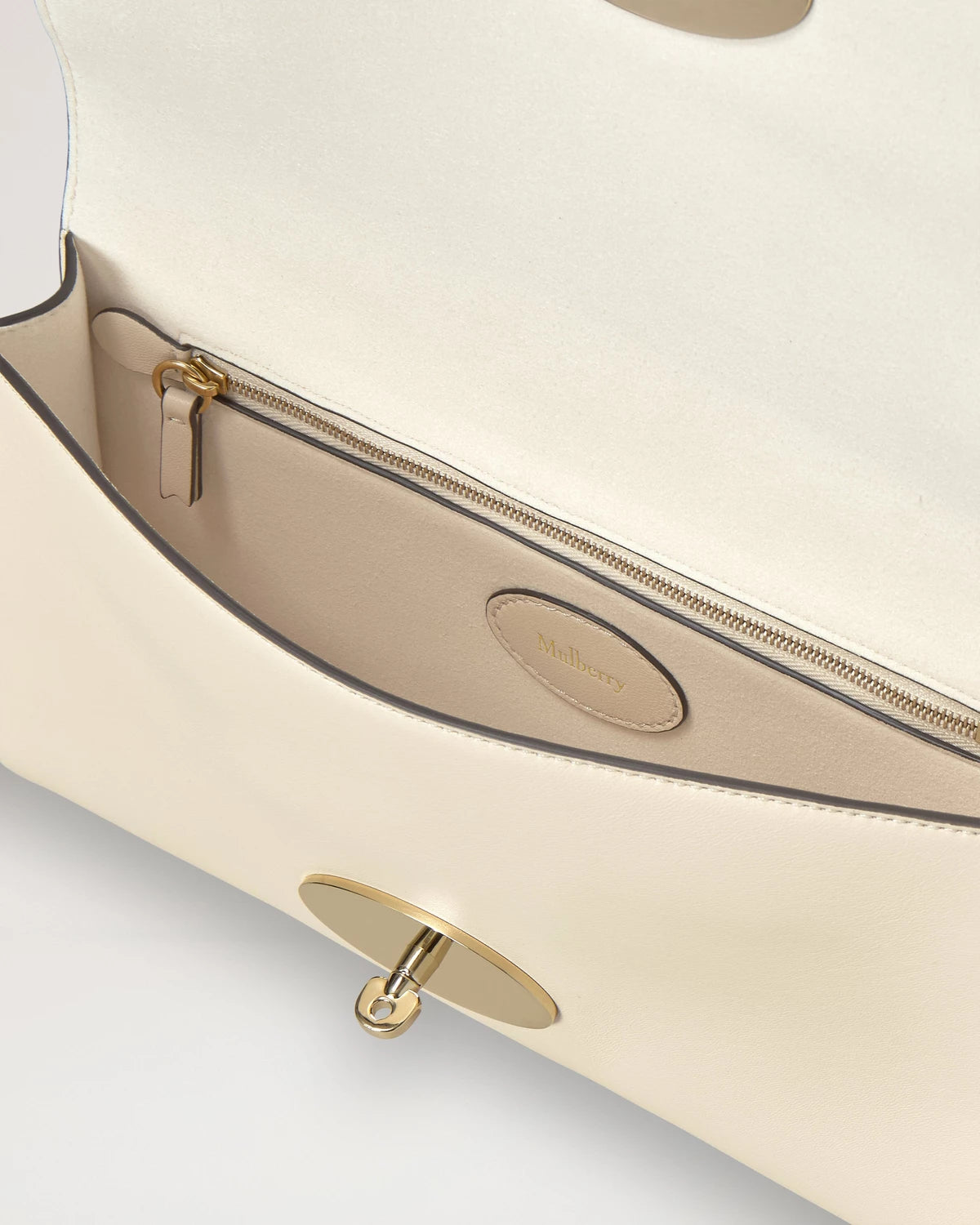 Lily Clutch Buttery Nappa, Eggshell