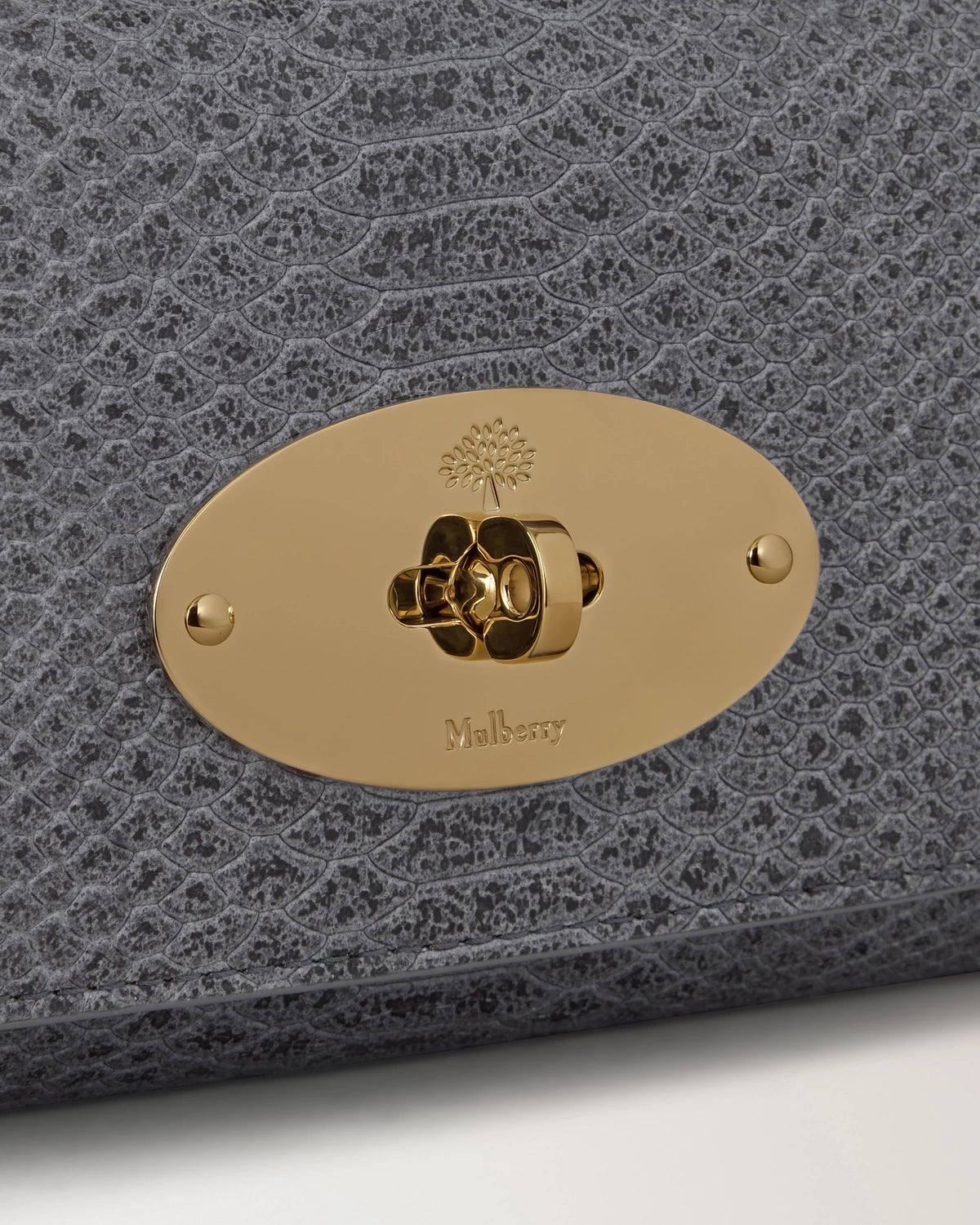 Lily Chain Wallet, Foggy Grey Waxed Snake Print