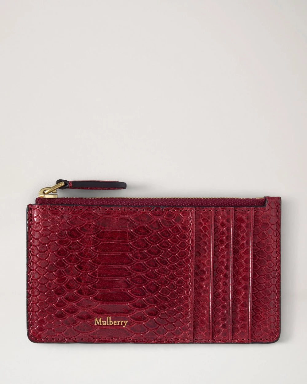 Continental Long Zipped Card Holder, Apple Red