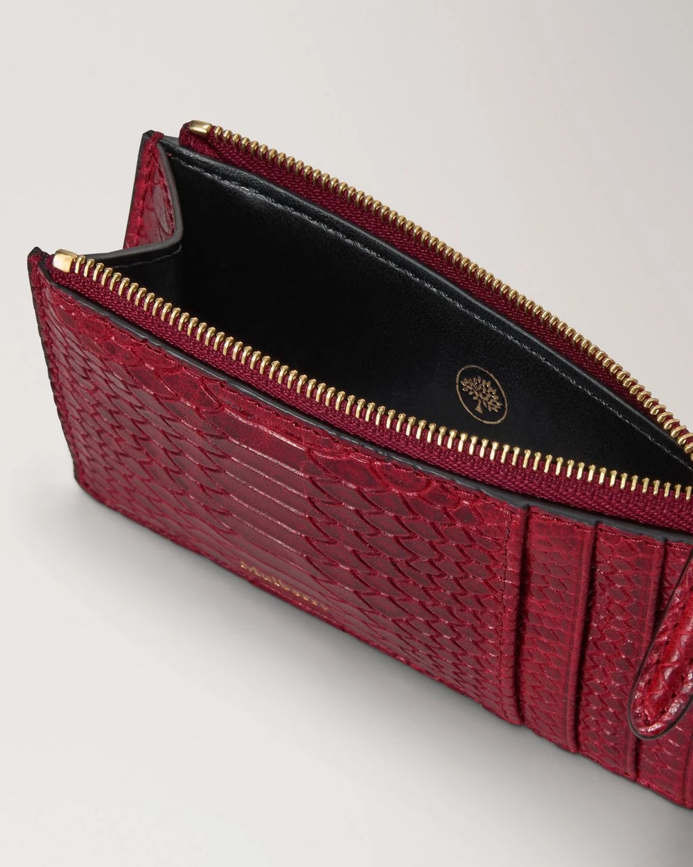 Continental Long Zipped Card Holder, Apple Red