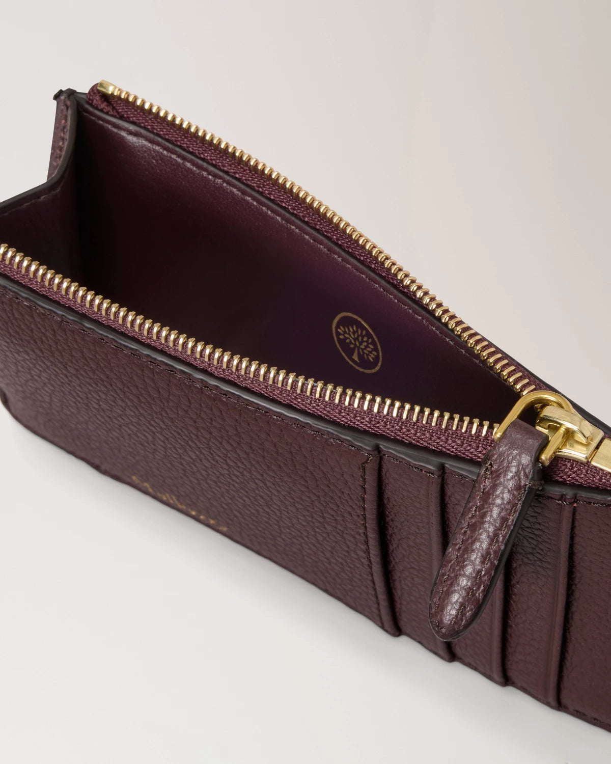 Continental Zipped Card Holder, Oxblood