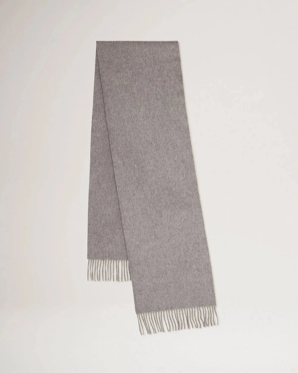 Liten solid merinoullscarf, ljusgrå
