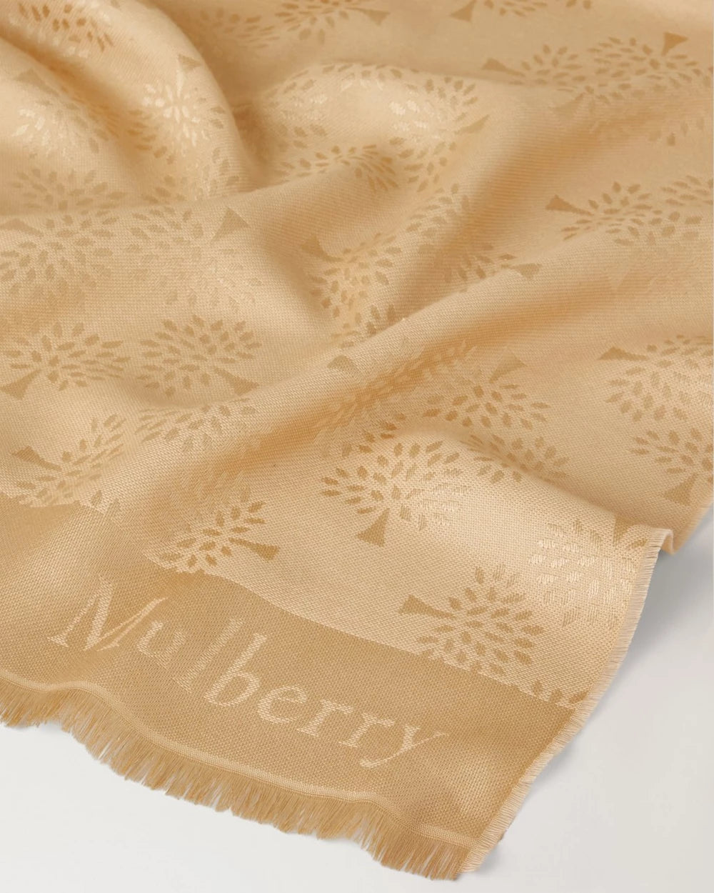 Tree Rectangular Scarf, Camel