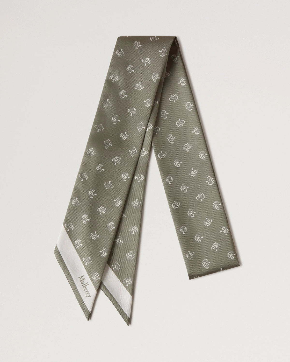 Skinny Scarf, Mulberry Tree Linen Green