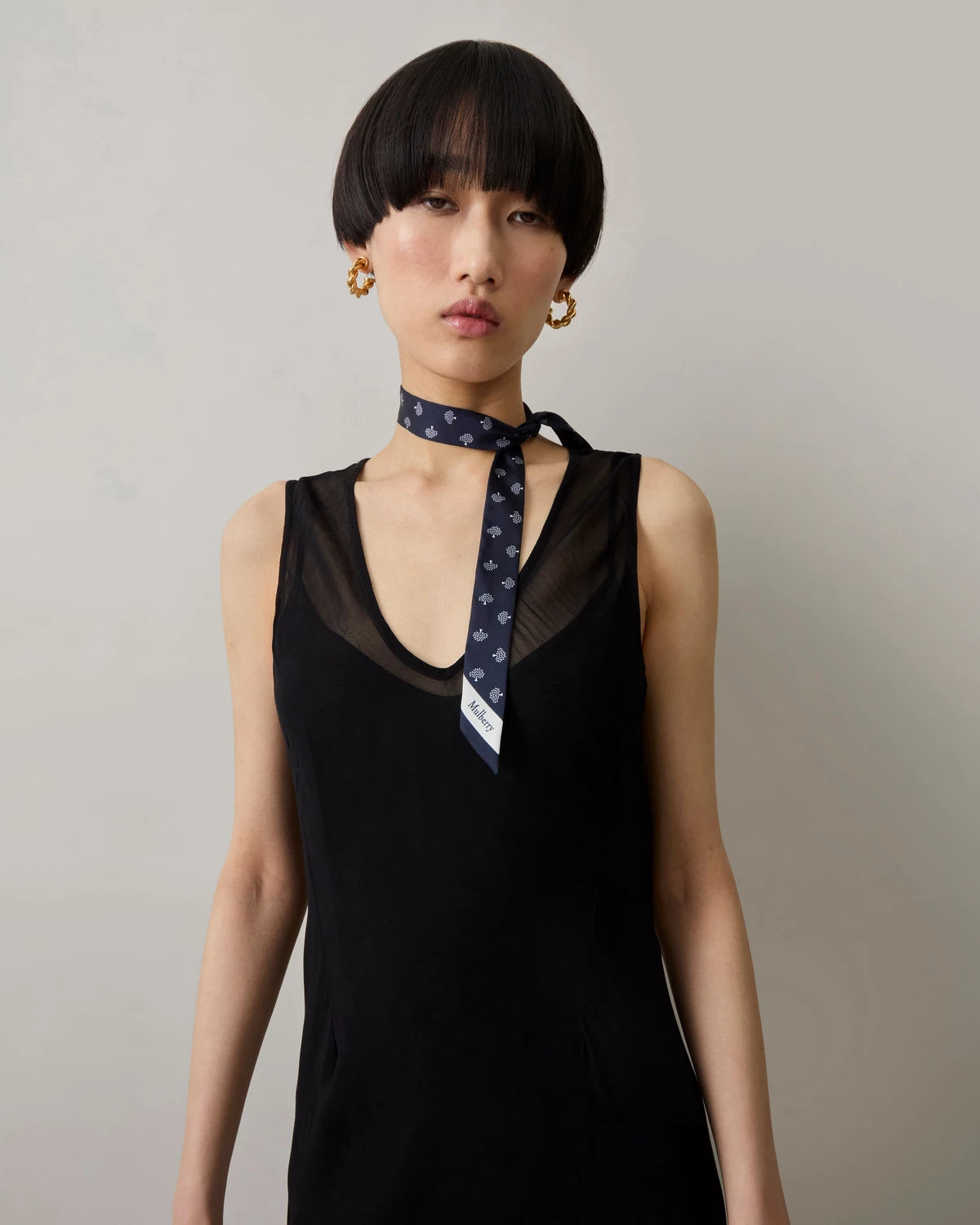 Small Skinny Scarf, Night Sky