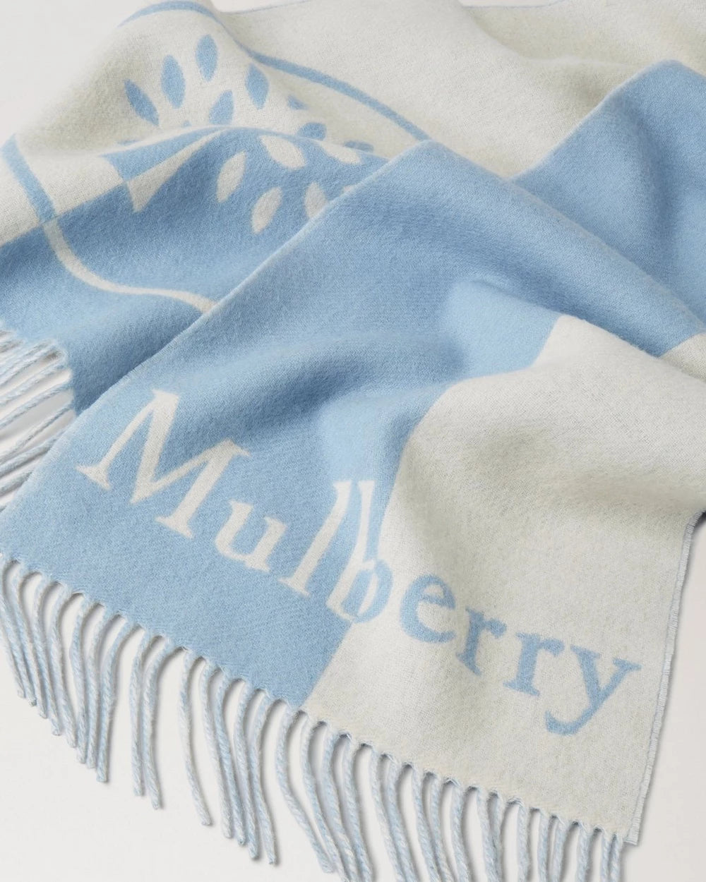 Reversibel Mulberry Trädhalsduk, Äggskal-Poplin Blå