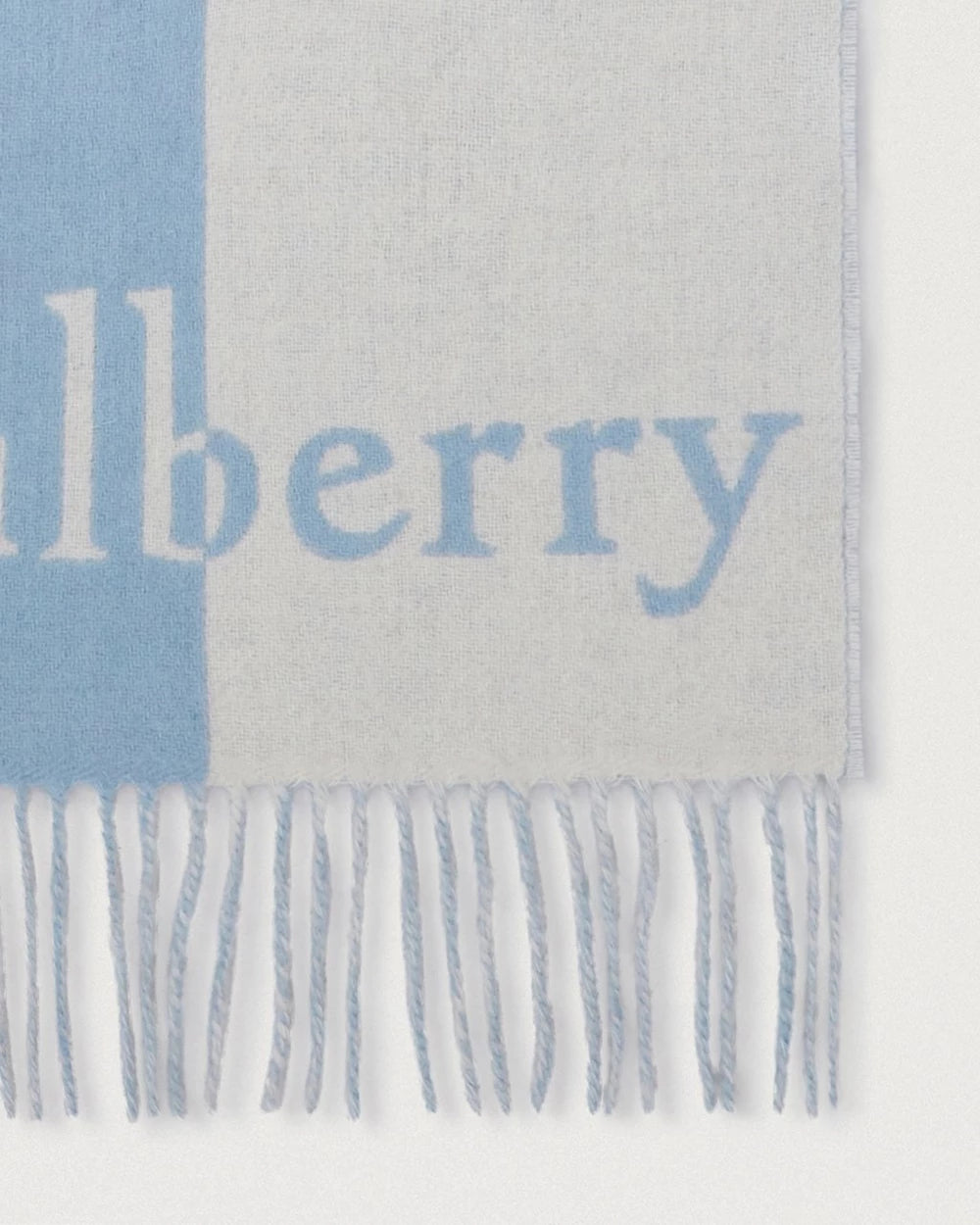 Reversibel Mulberry Trädhalsduk, Äggskal-Poplin Blå