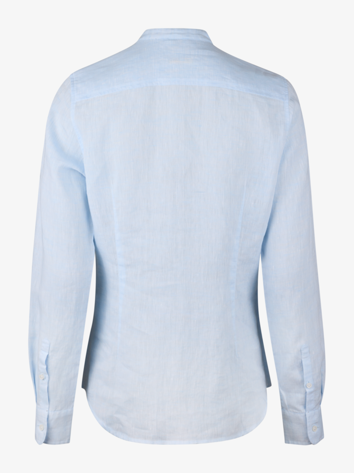Hillary ljusblå linneskjorta med krusiduller