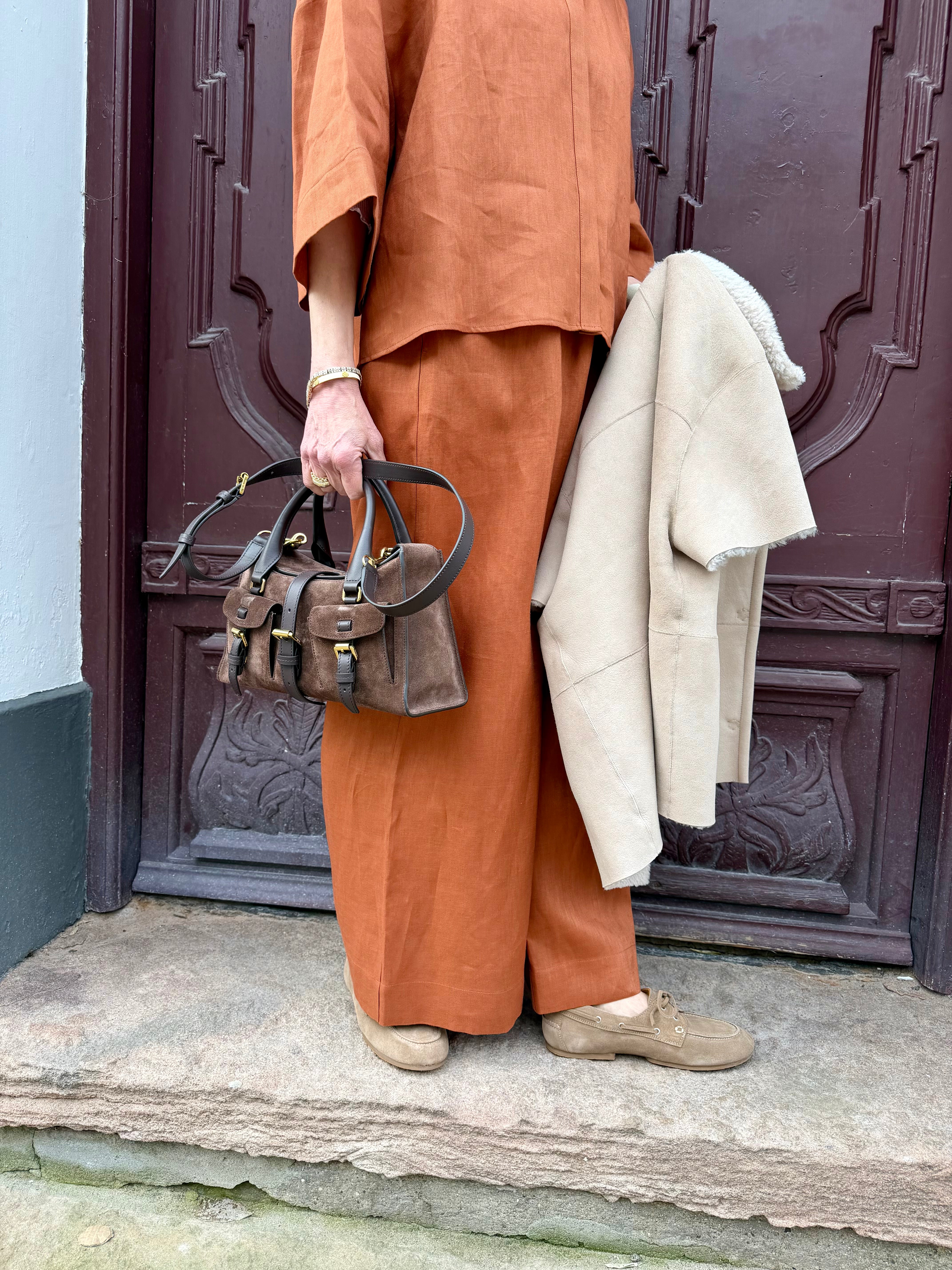 Cannetti Linen Trousers, Rust