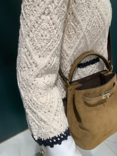 Goldia Cardigan, Ecrü / Marine