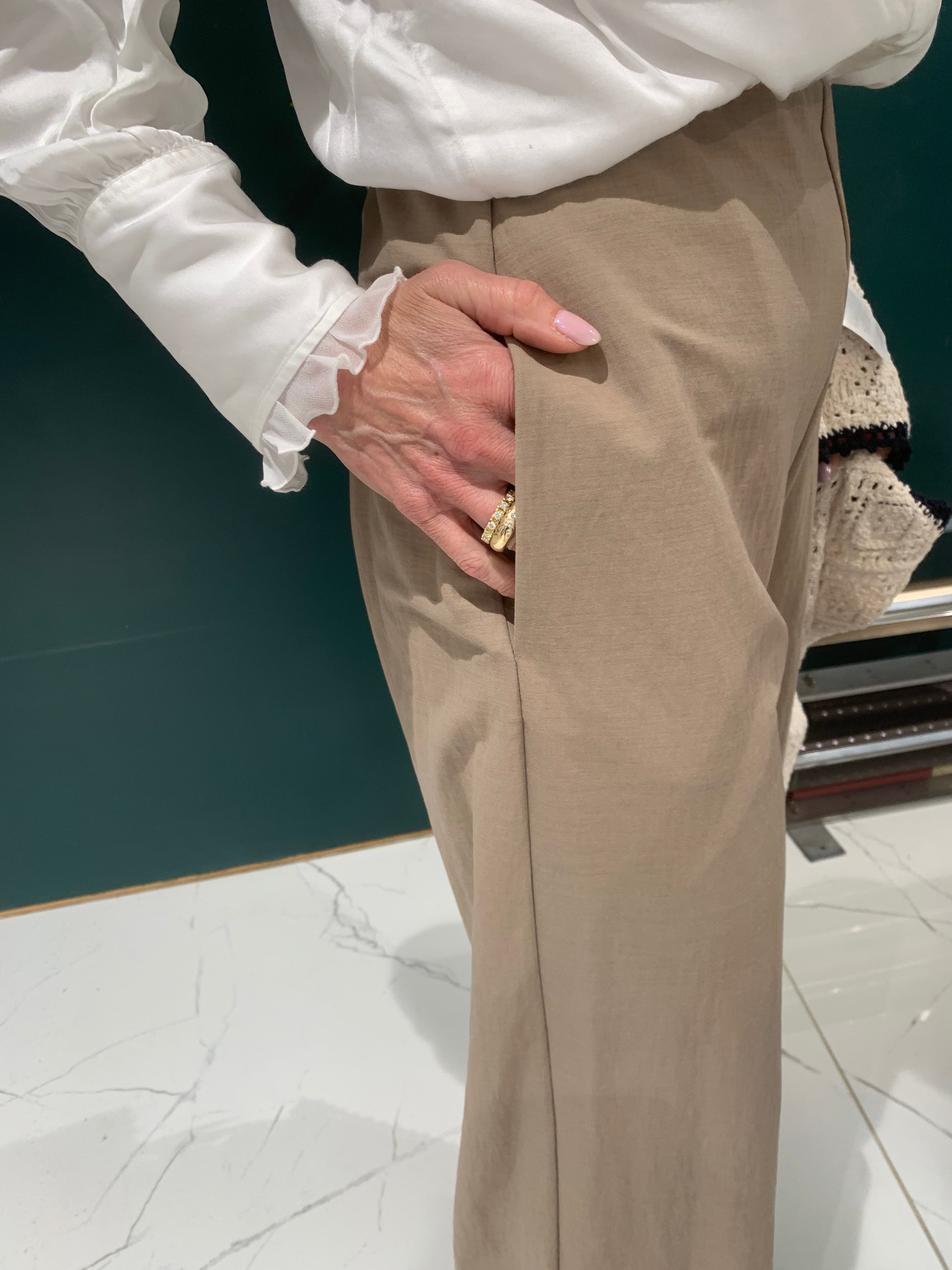 Flared Trousers, Sand