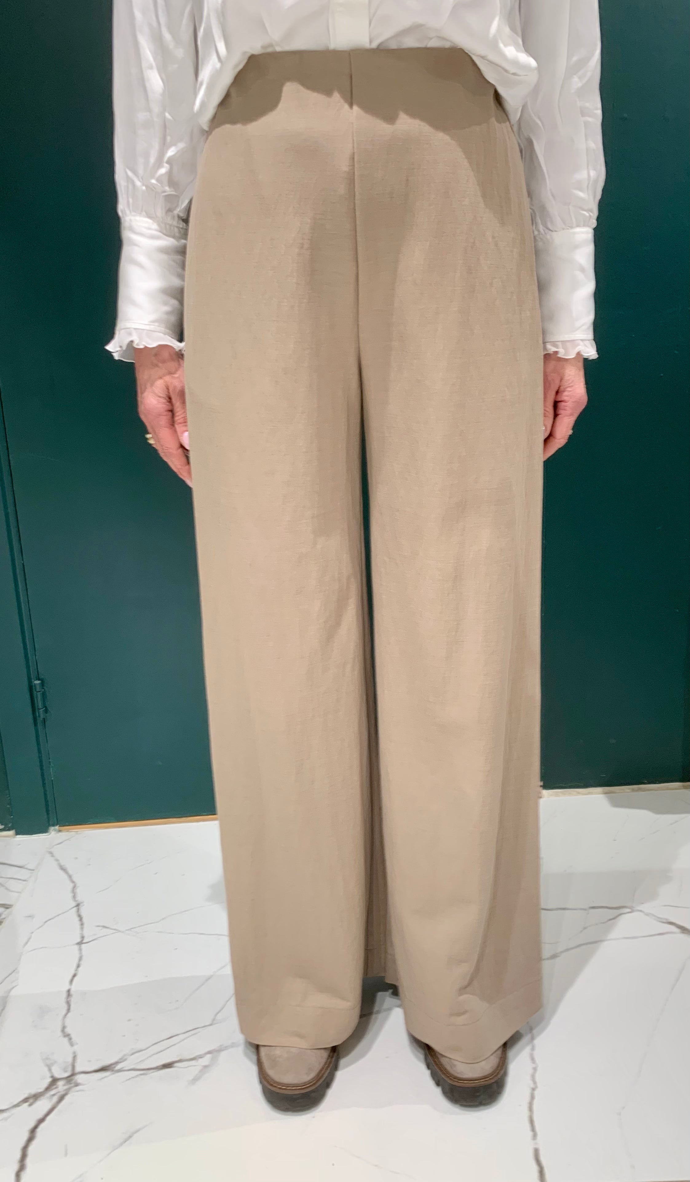 Flared Trousers, Sand
