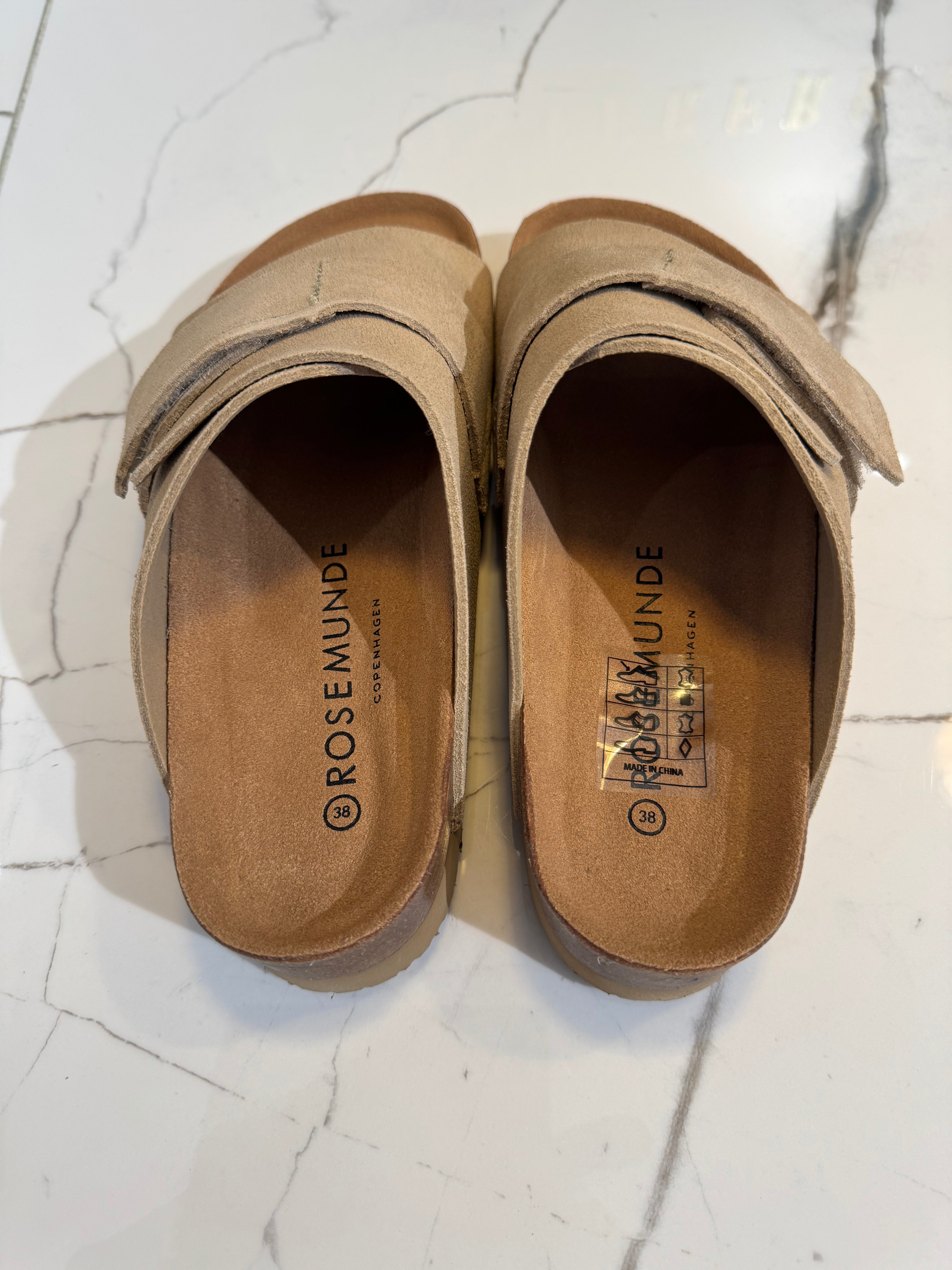 RHWColina Leather Suede Sandal, Taupe