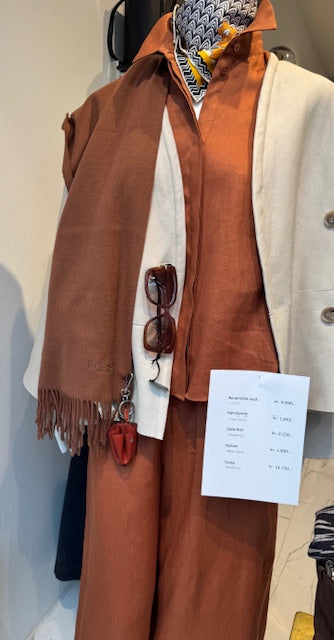 Cannetti Linen Trousers, Rust