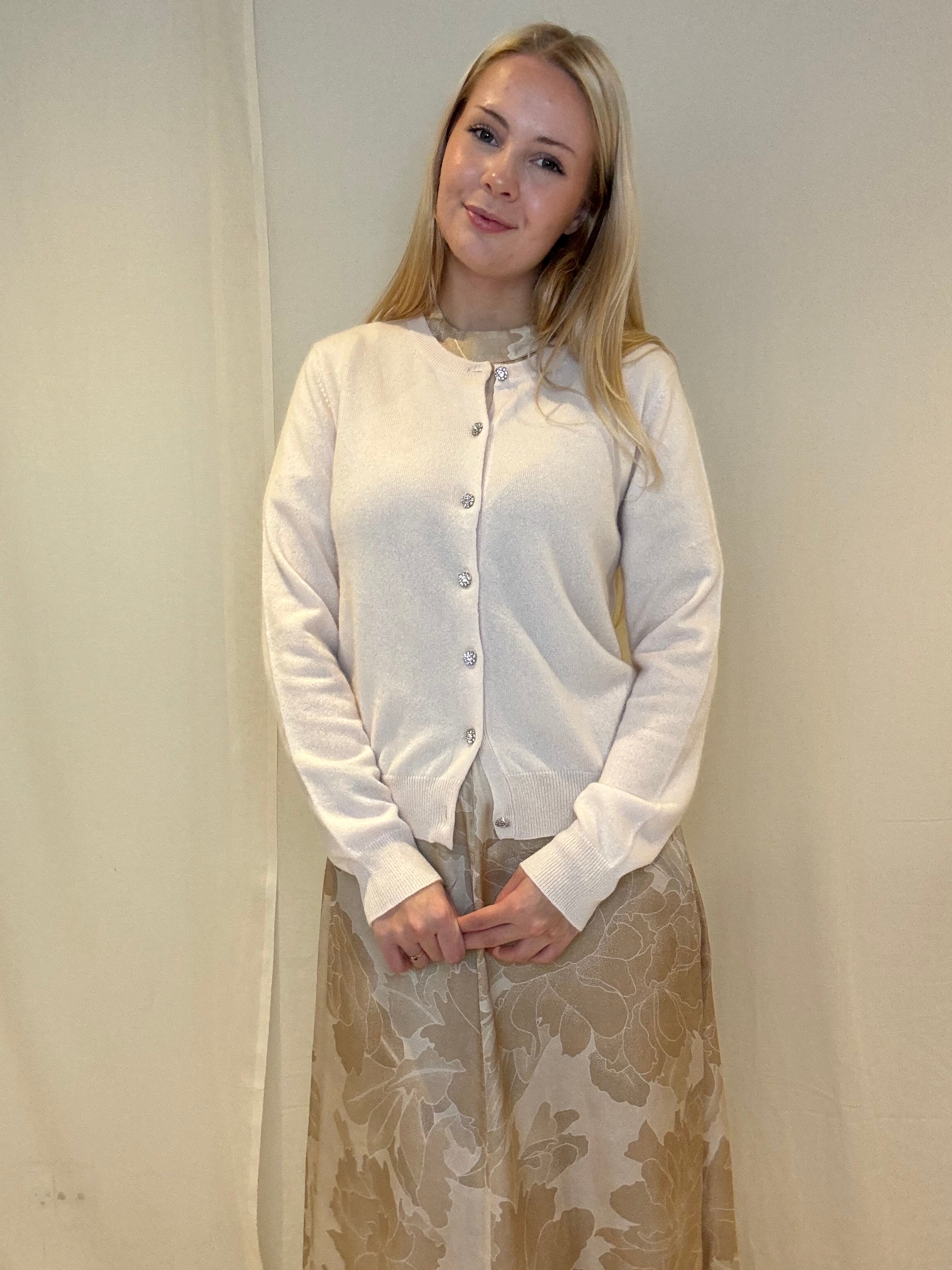 Isla Floral Dress, Light Beige