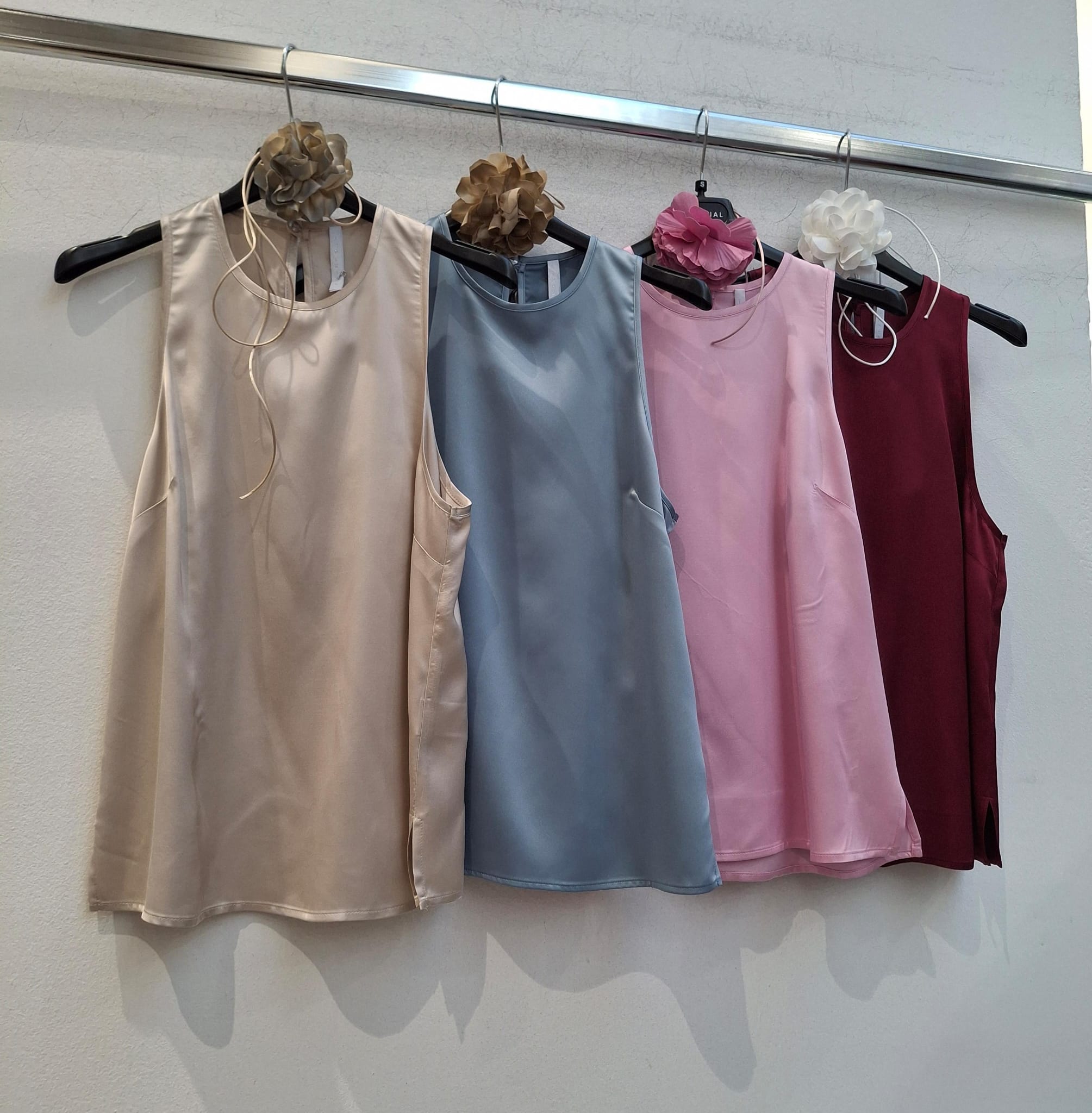 Sleeveless Top, Light Blue