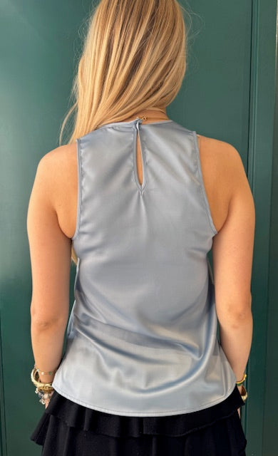Ärmlös topp, ljusblå