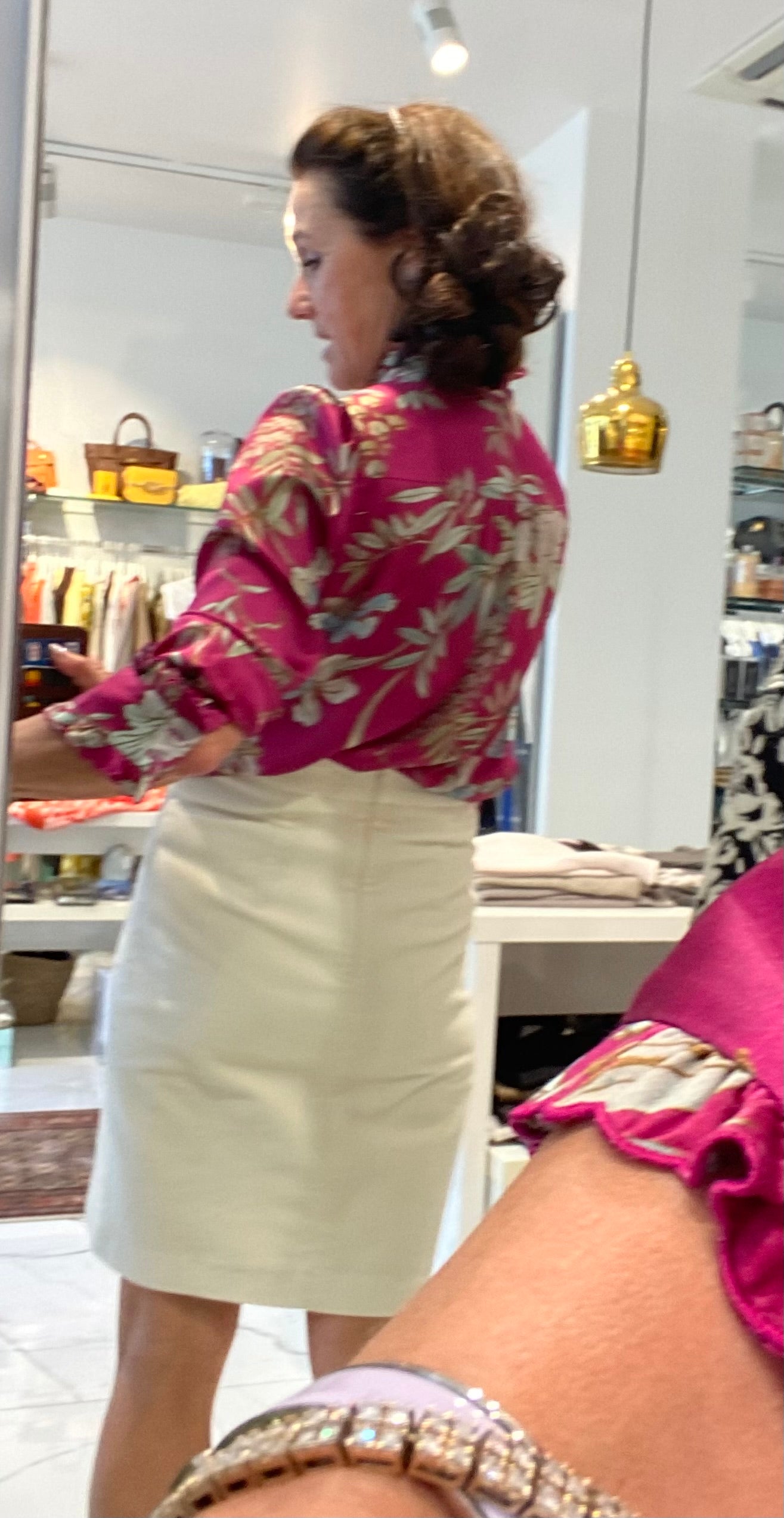 Isadora Kjol, kort, Offwhite