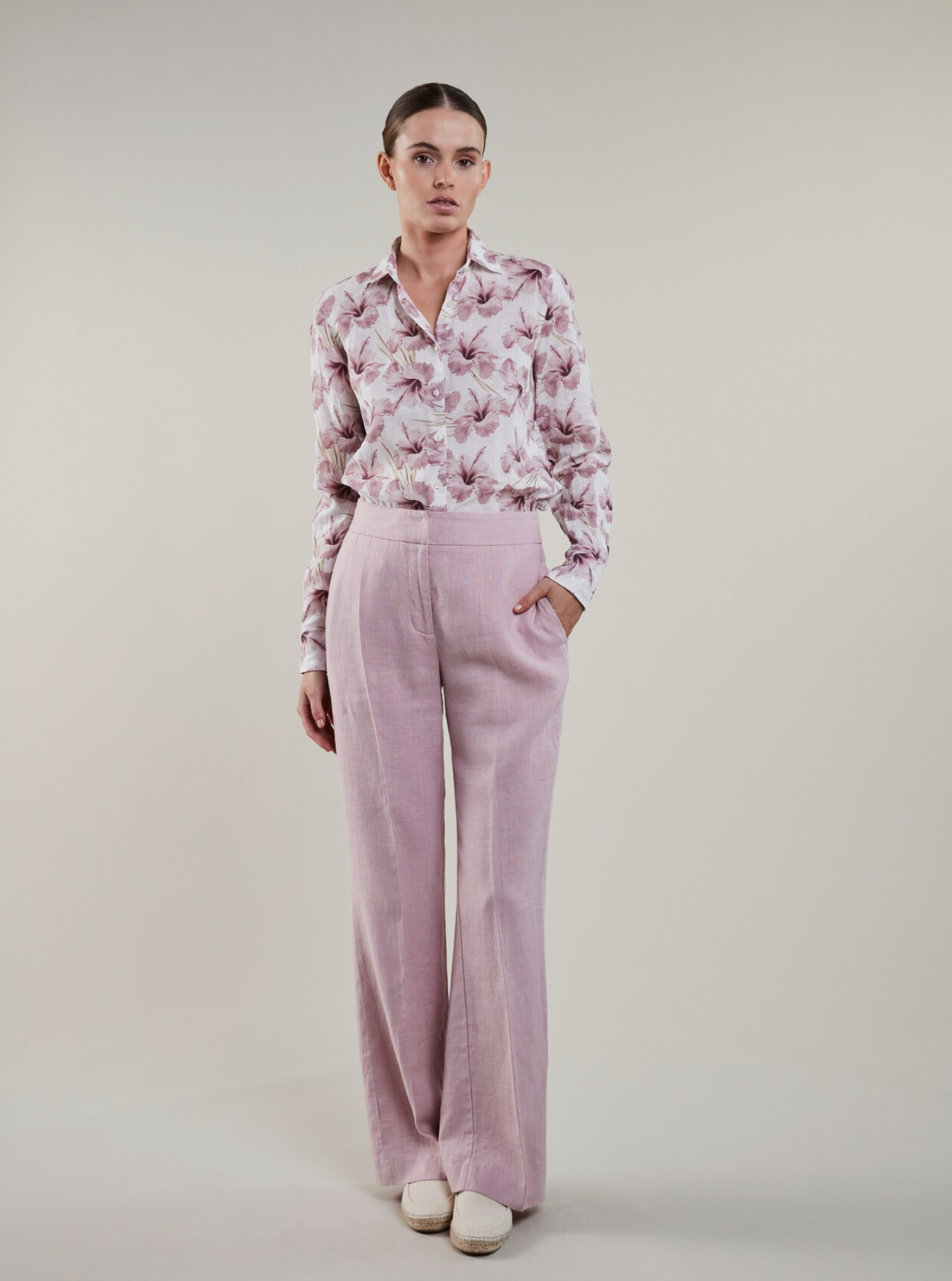 Jayda byxor. Ljusrosa